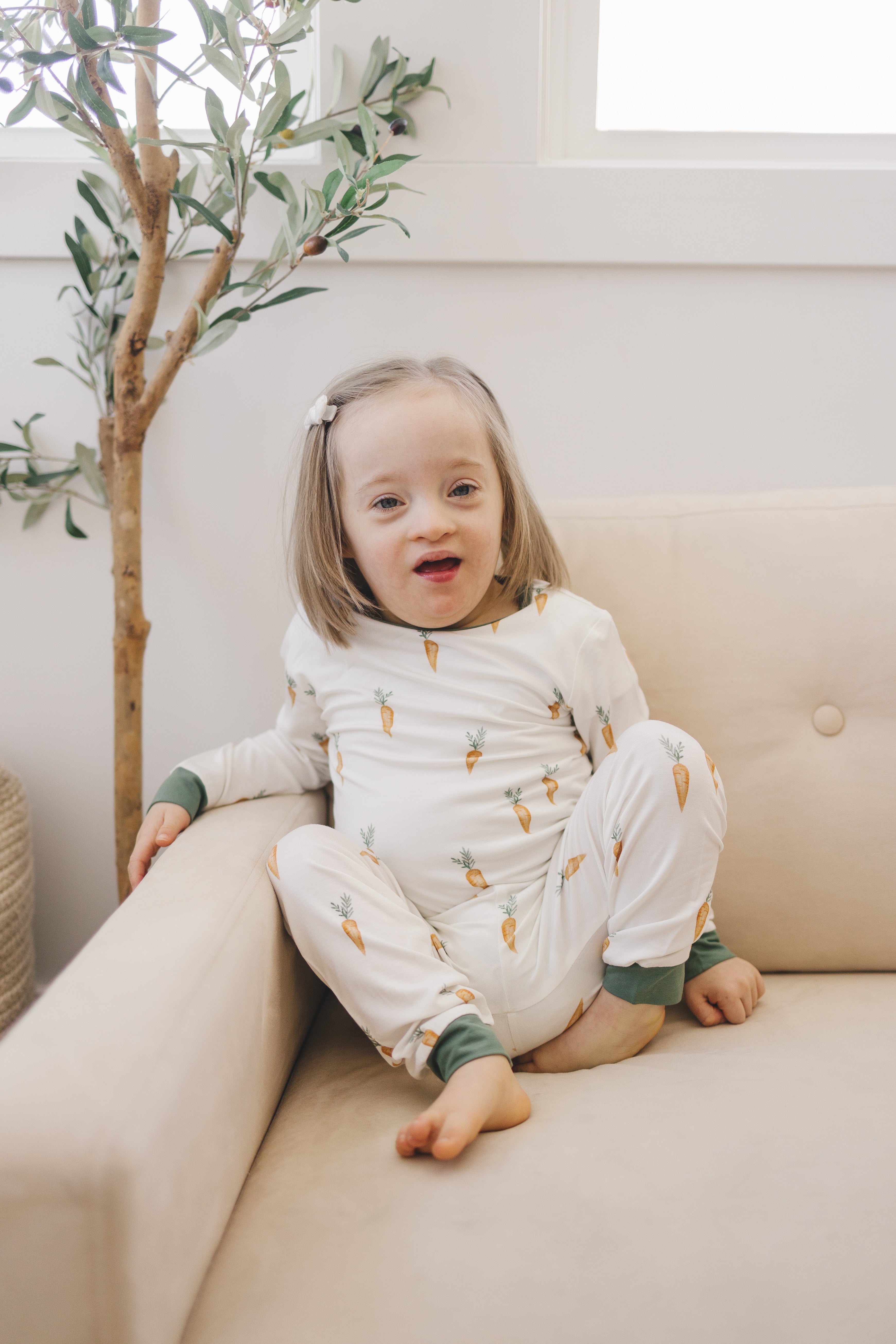 Keep Calm and Carrot On 2pc Bamboo Pajama Set