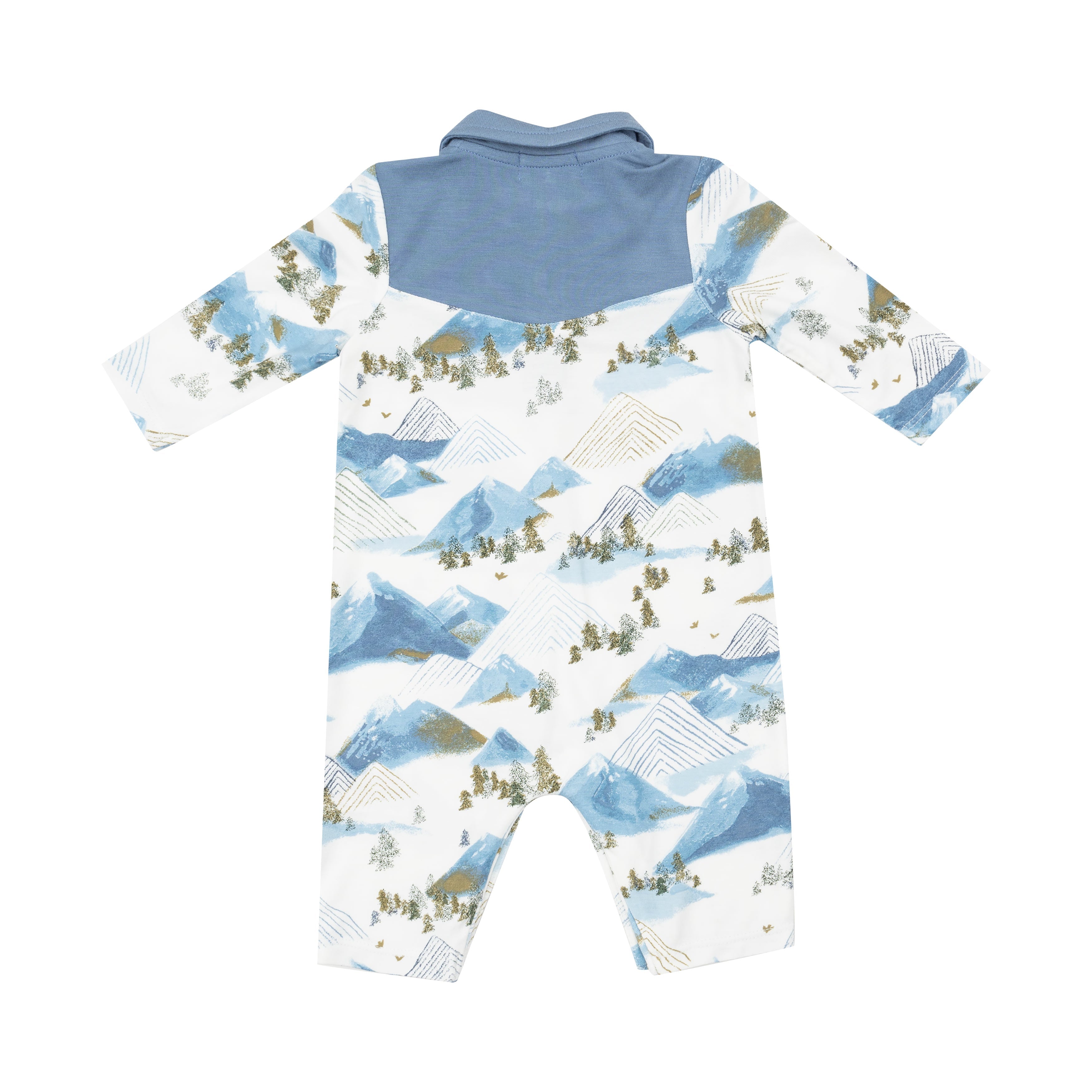 L/S CowBoy Romper - Mountains