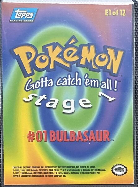 Bulbasaur Foil (E1) [Topps Pokemon The First Movie (First Print)]