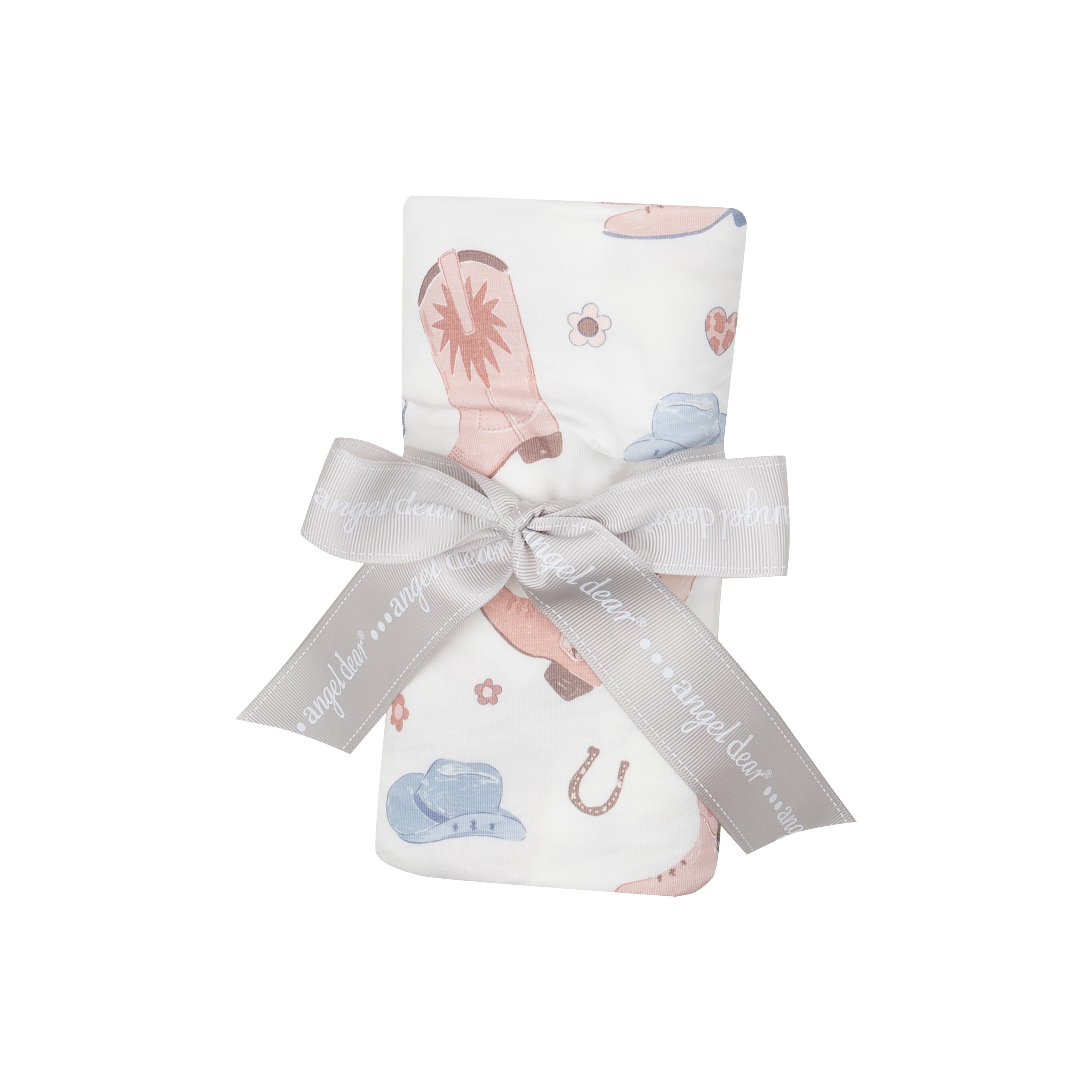 Swaddle Blanket - Cowboy Boots Pink