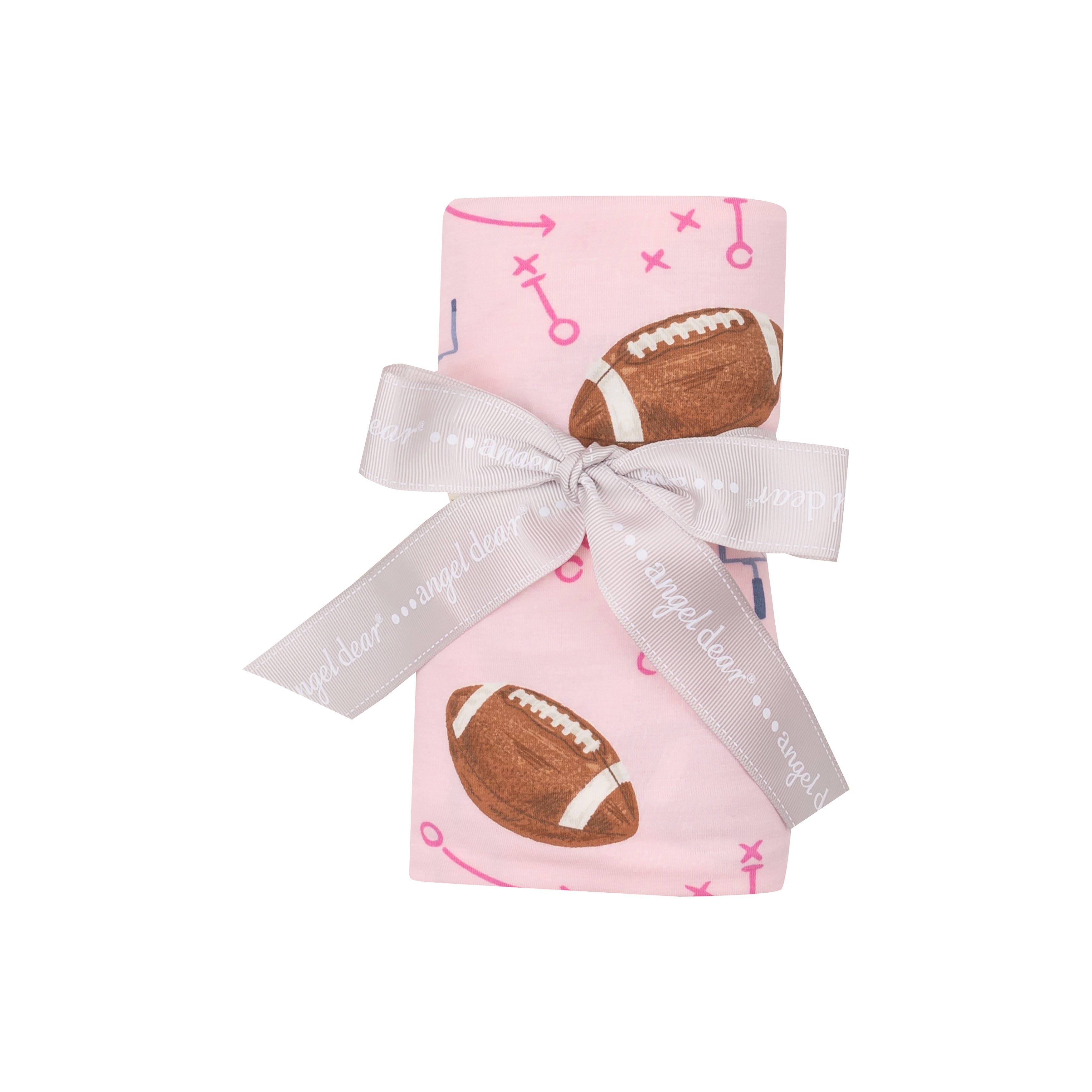 Swaddle Blanket - Footballs Pink