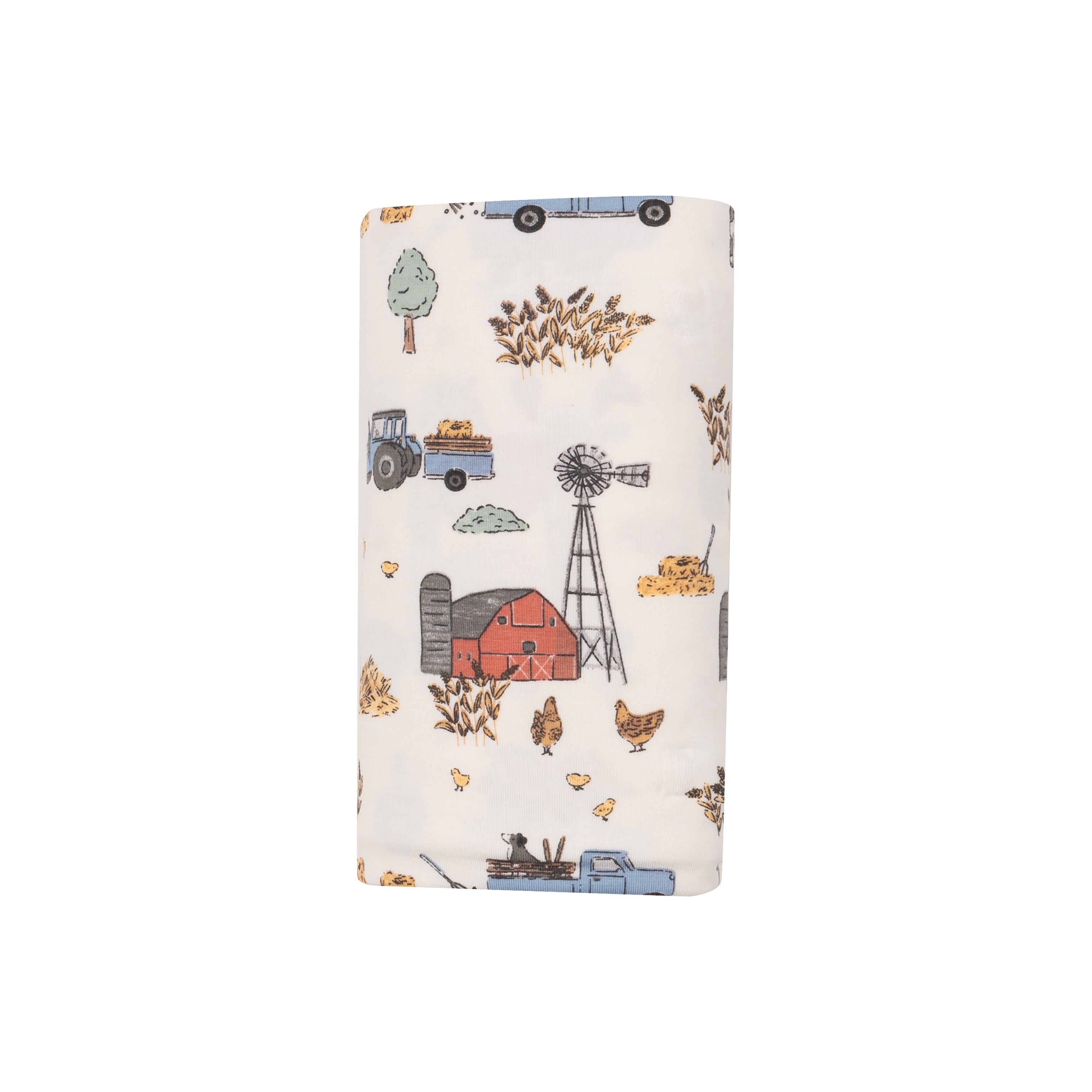 Swaddle Blanket - Hay Farmer Blue