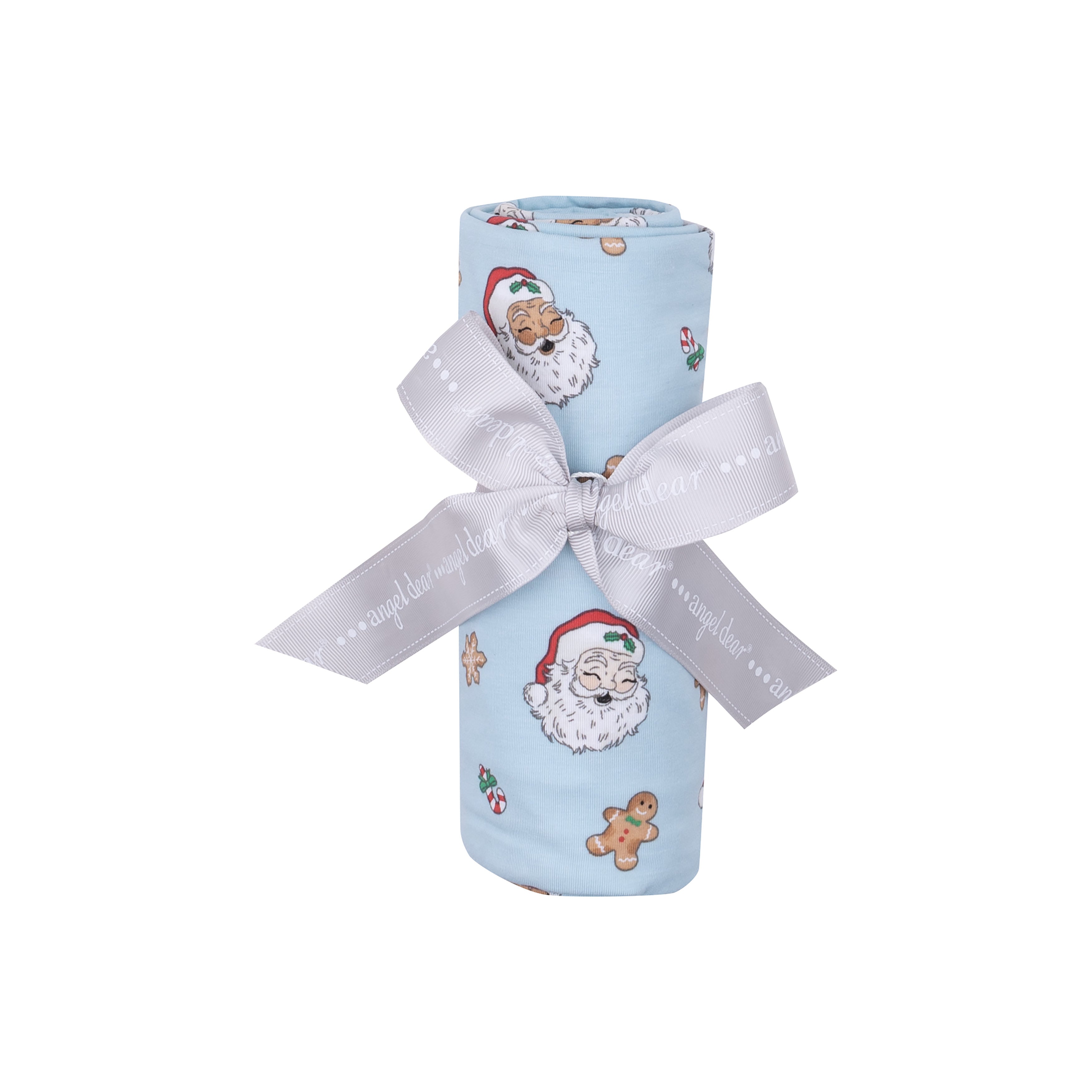 Swaddle Blanket - Vintage Santas Blue