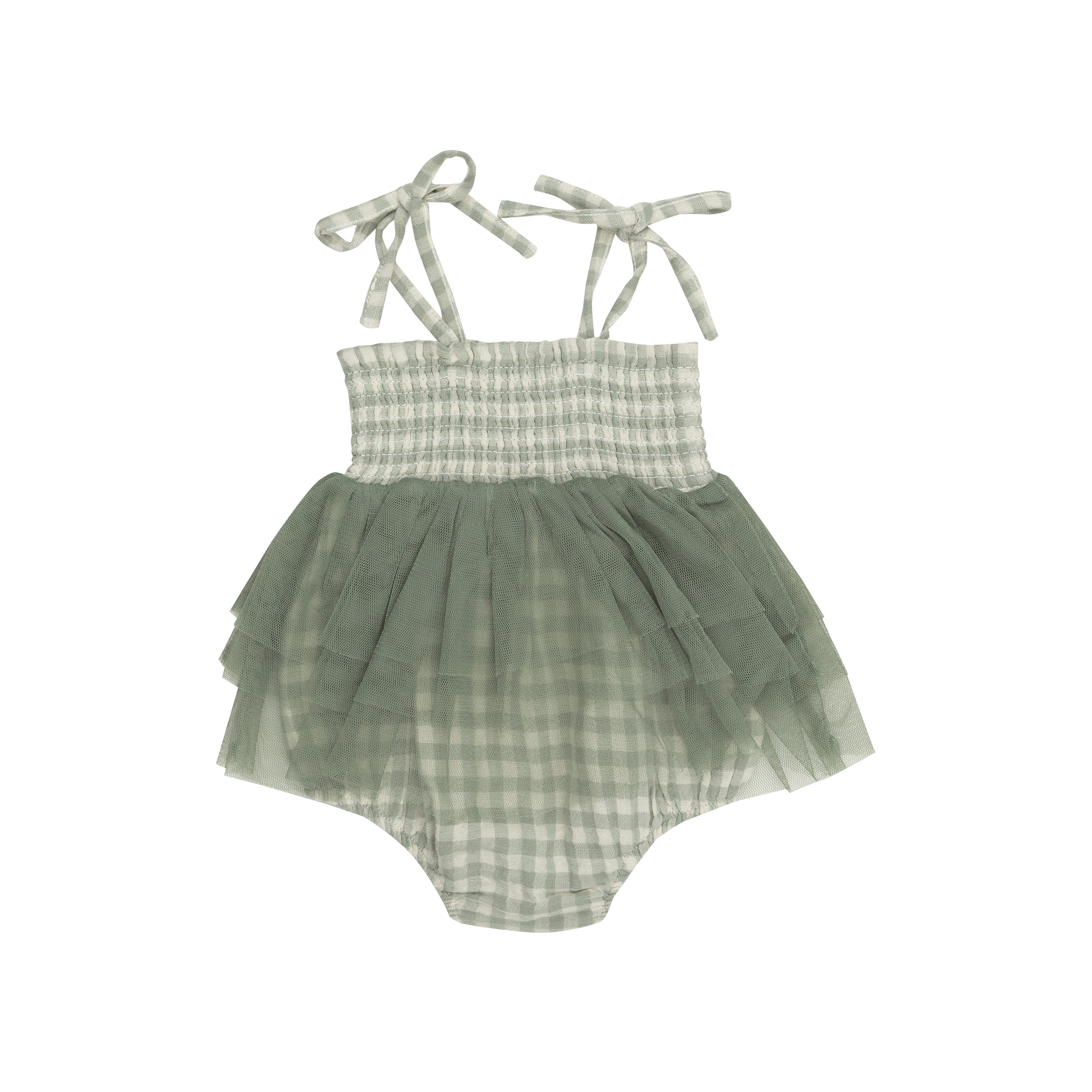 Tutu Bubble - Mini Green Gingham