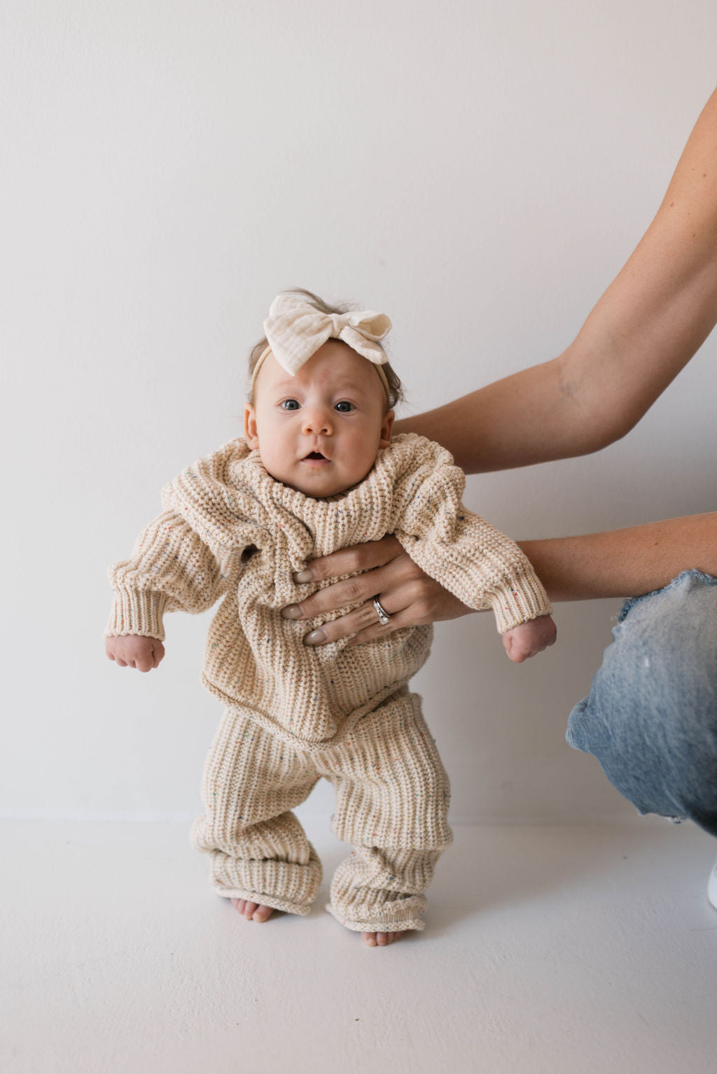 Knit Pant Set | Wheat Confetti