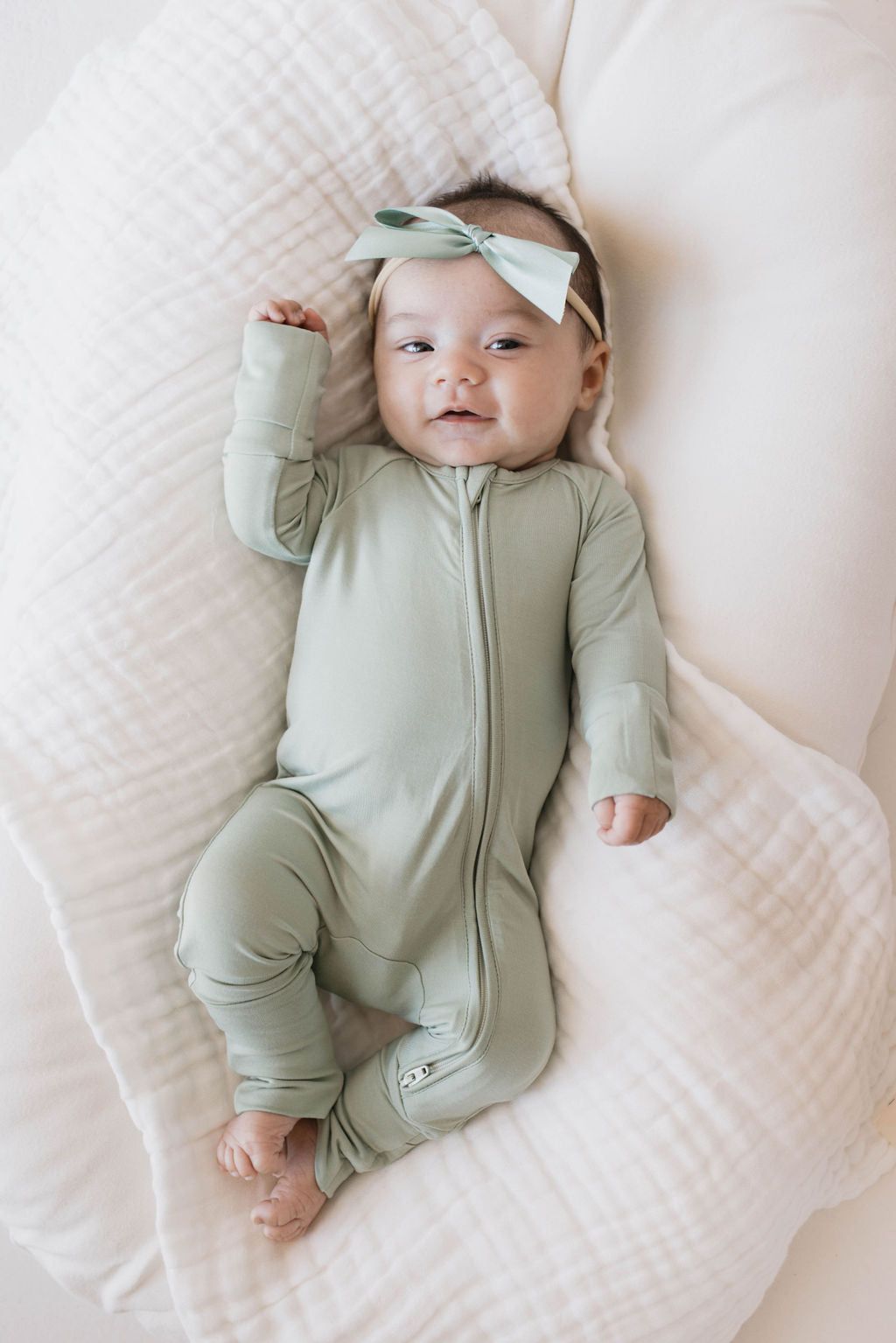 Bamboo Zip Pajamas | Pistachio | ff club