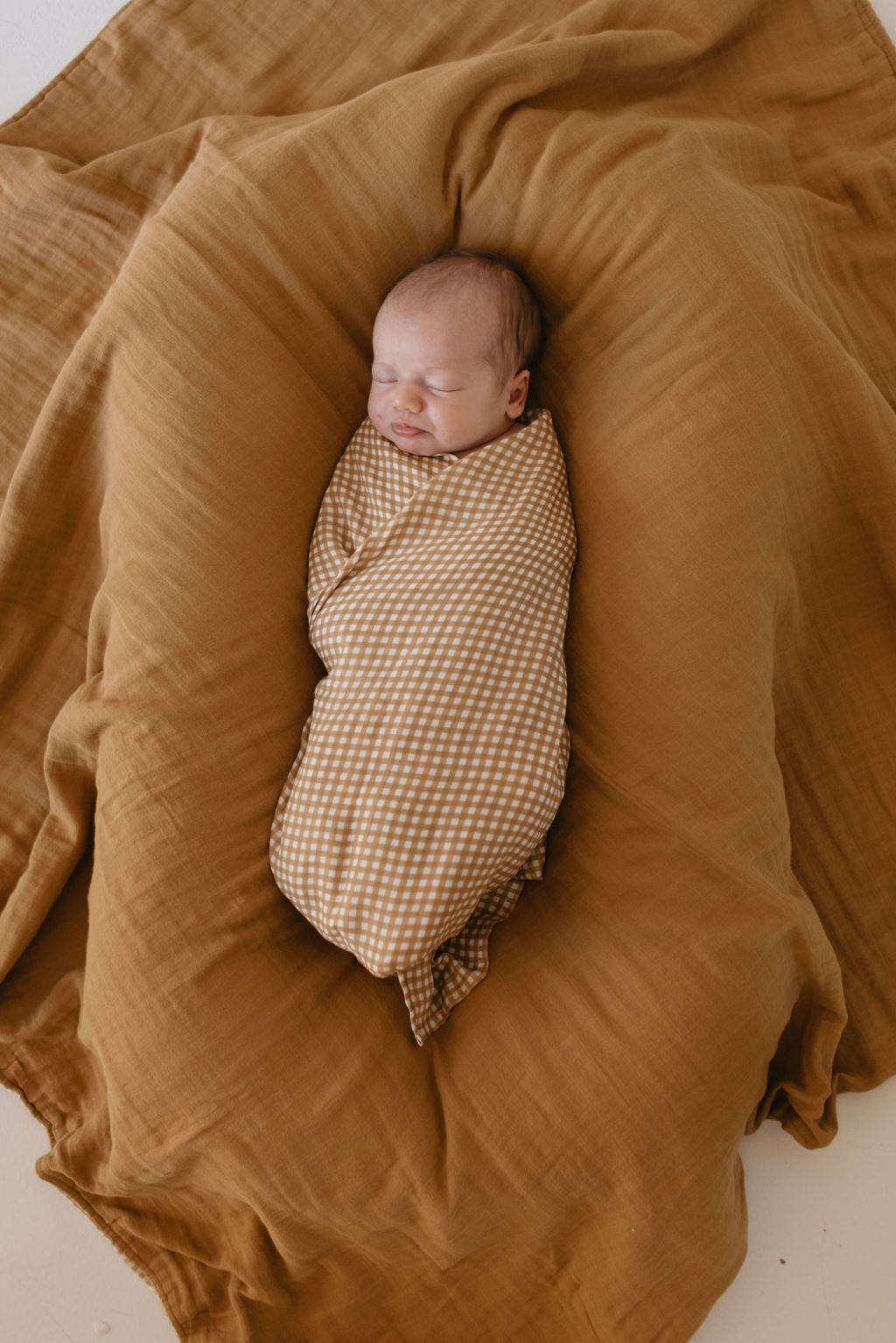 Muslin Swaddle | Golden Gingham