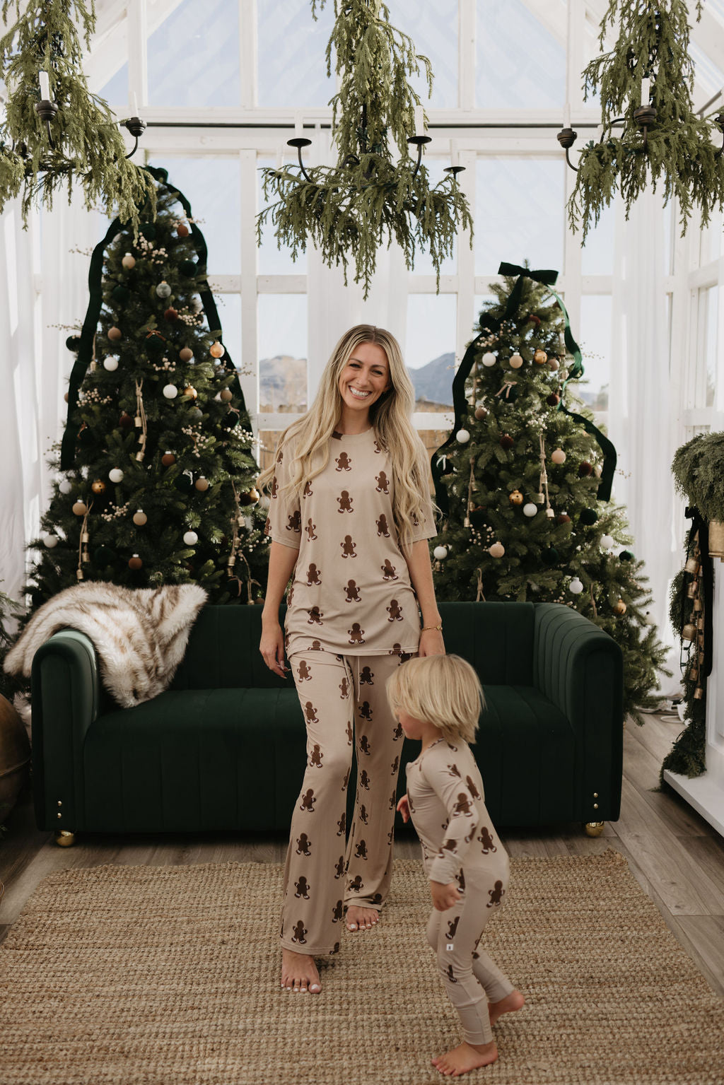 Bamboo Zip Pajamas | Gingerbread