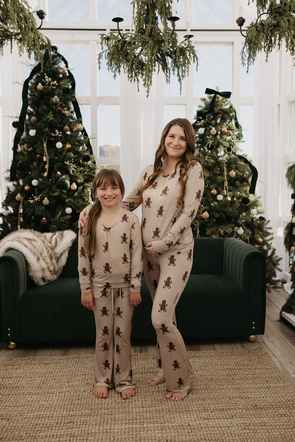 Pre-Teen Flare Bamboo Pajamas | Gingerbread