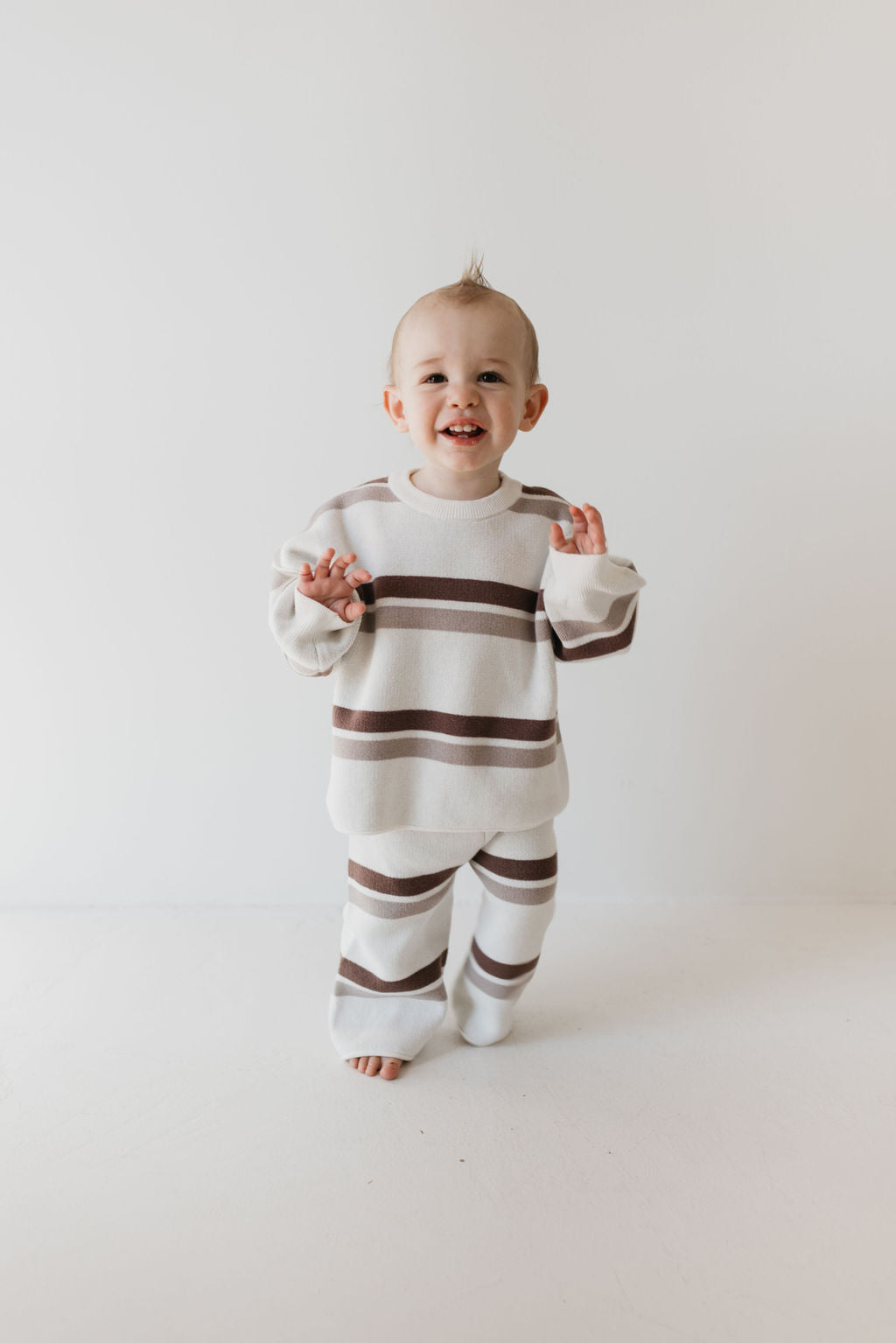 Knit Pant Set | Woodland Stripe