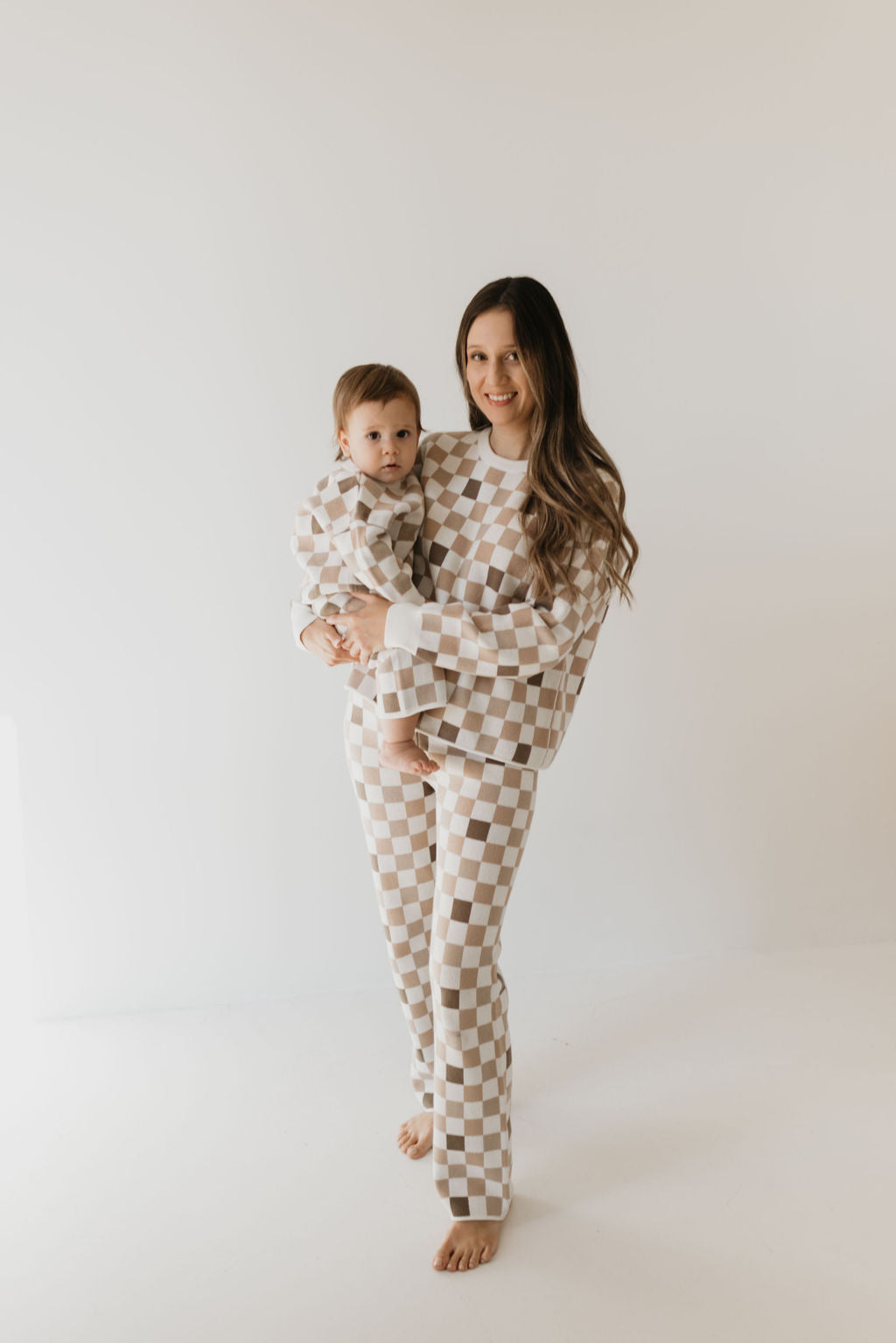 Women's Knit Pant Set | Into the Woods Checkerboard