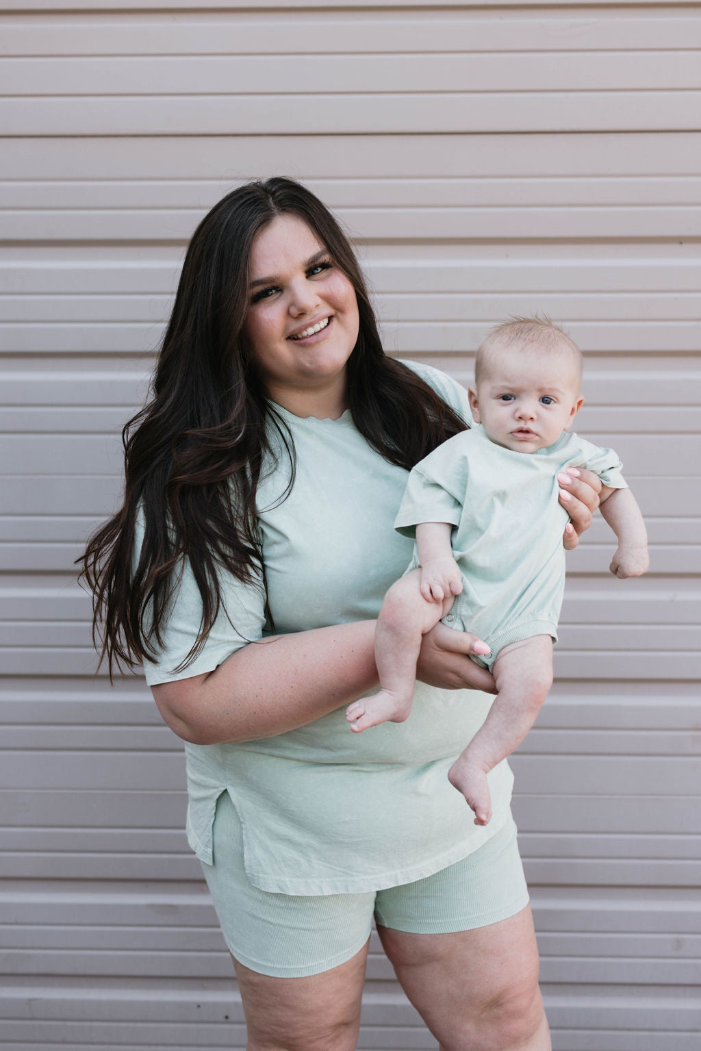 Baby Romper | Vintage Washed Spearmint (Ships In 5 Business Days)