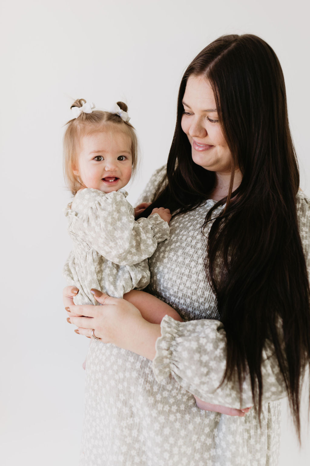 Ruffle Romper | French Gray Floral