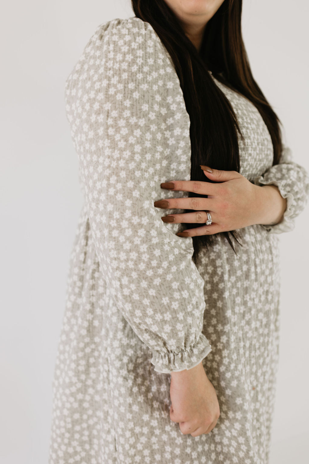 Adult Dress | French Gray Floral