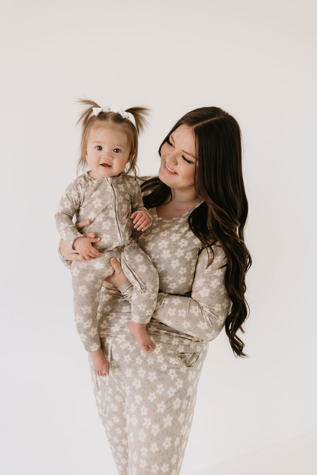 Bamboo Zip Pajamas | French Gray Floral