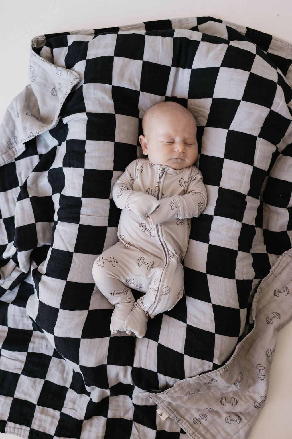 Reversible Quilt  | Arm Day + Black & Grey Checkerboard