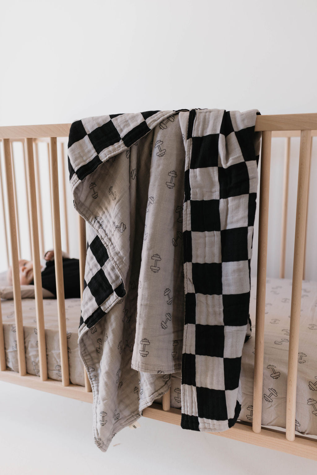 Reversible Quilt  | Arm Day + Black & Grey Checkerboard