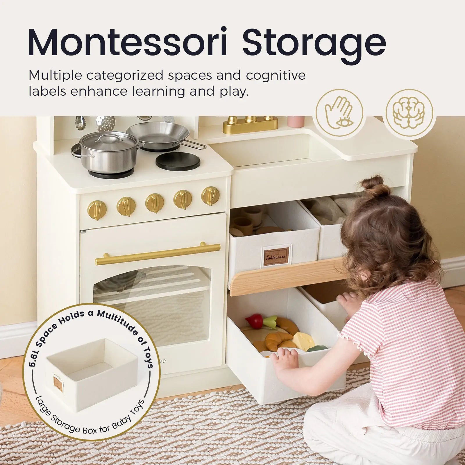 Tiny Land® Serenity Play Kitchen - Cream