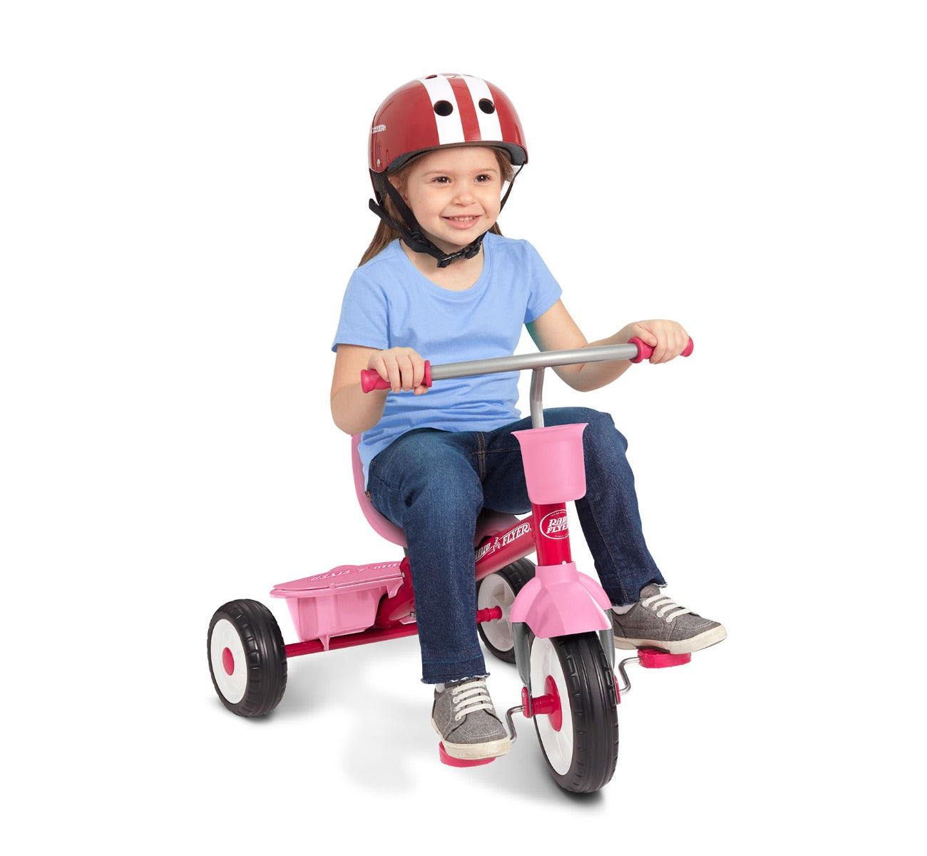 4-in-1 Stroll ‘N Trike with Activity Tray Pink