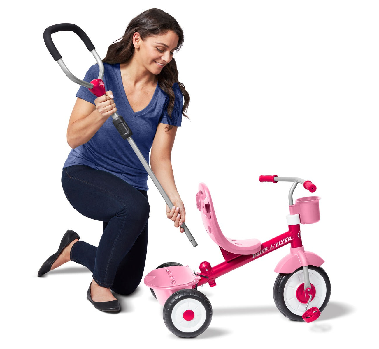 4-in-1 Stroll ‘N Trike with Activity Tray Pink