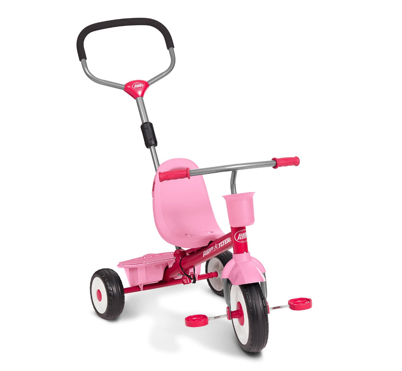 4-in-1 Stroll ‘N Trike with Activity Tray Pink