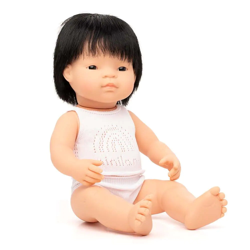 Miniland Baby Doll Asian Boy 15"