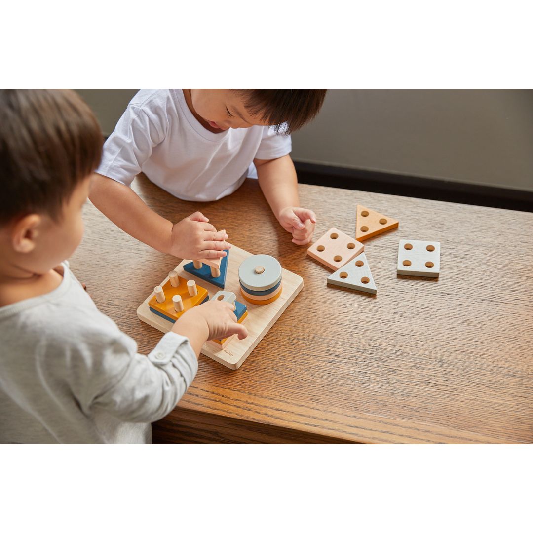 Geometric Sorting Board - Orchard