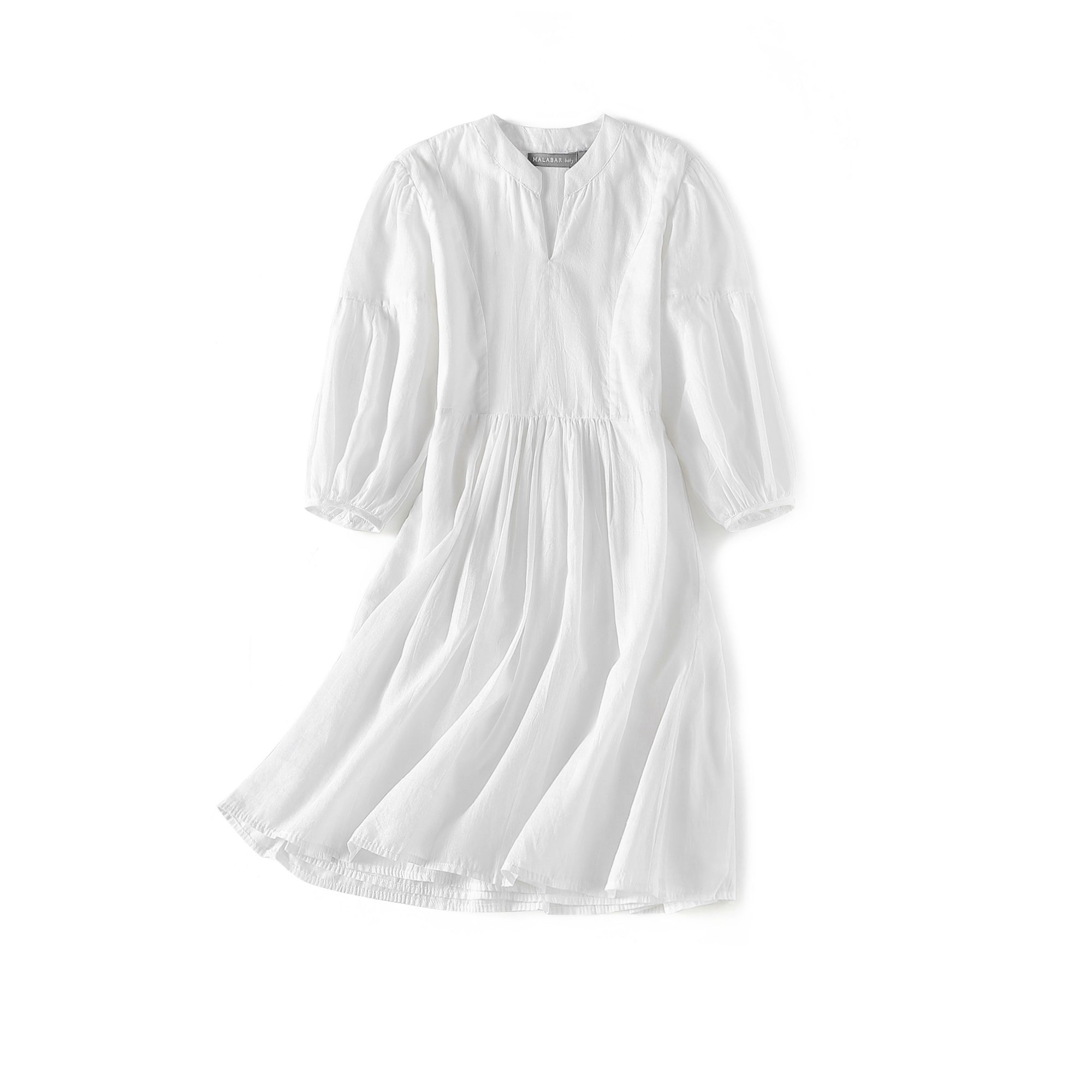 Girl's Cotton Kaftan Dress - White