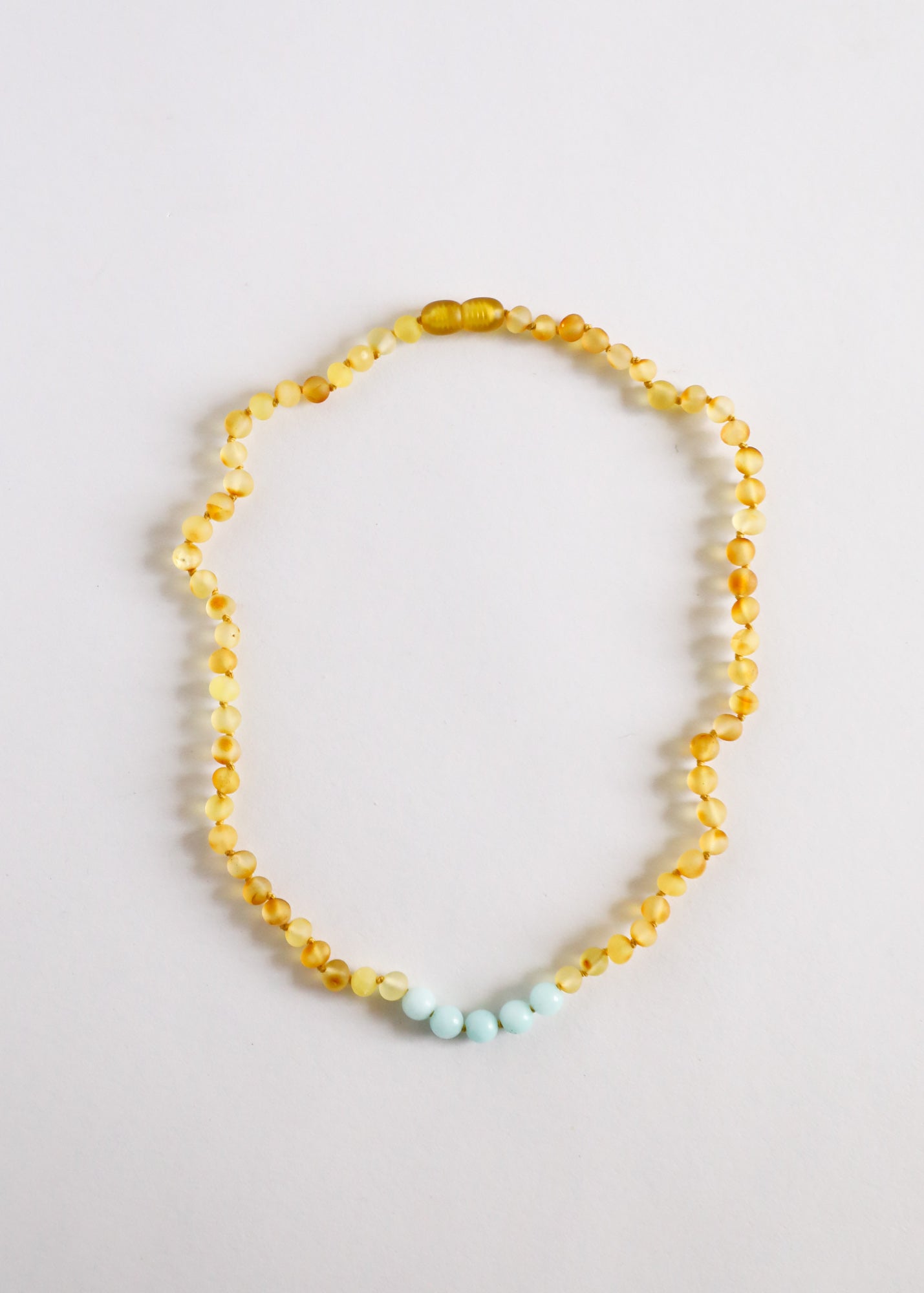 Raw Honey Baltic Amber + Amazonite || Necklace Set