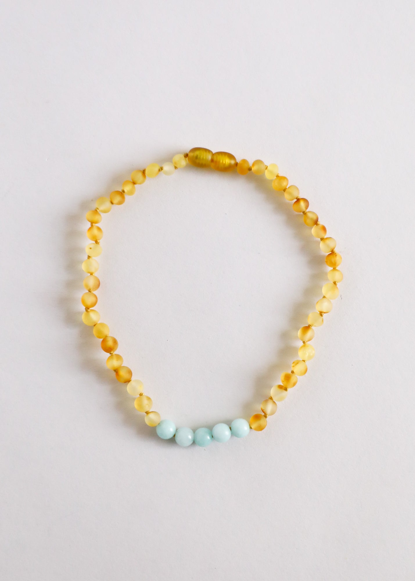 Raw Honey Baltic Amber + Amazonite || Necklace Set