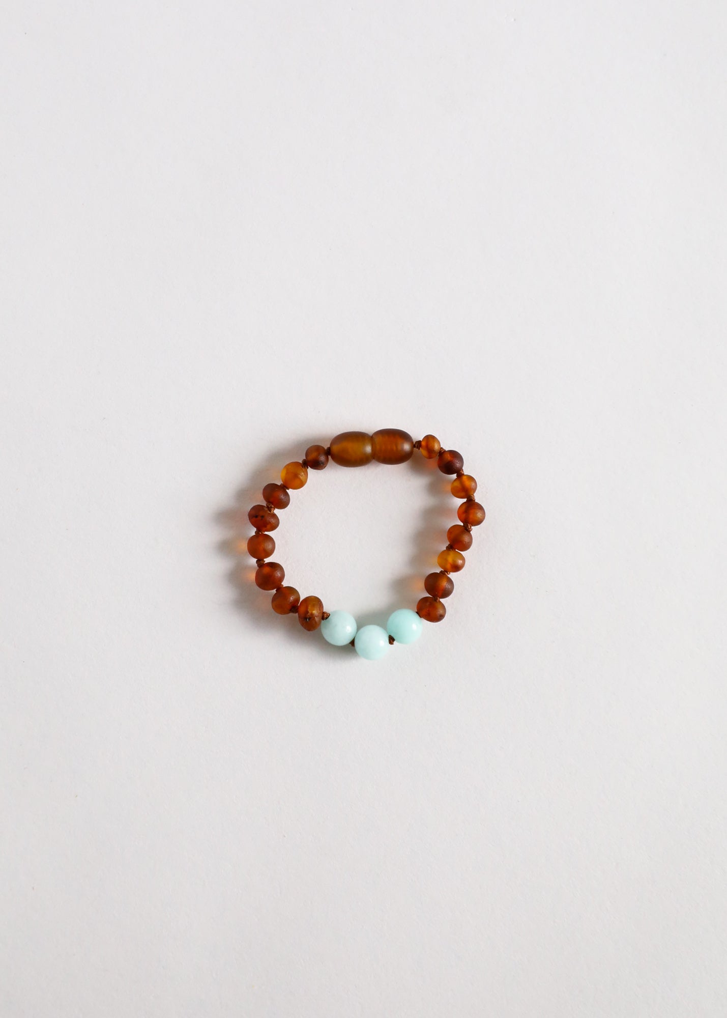 Raw Cognac Baltic Amber + Amazonite || Anklet or Bracelet