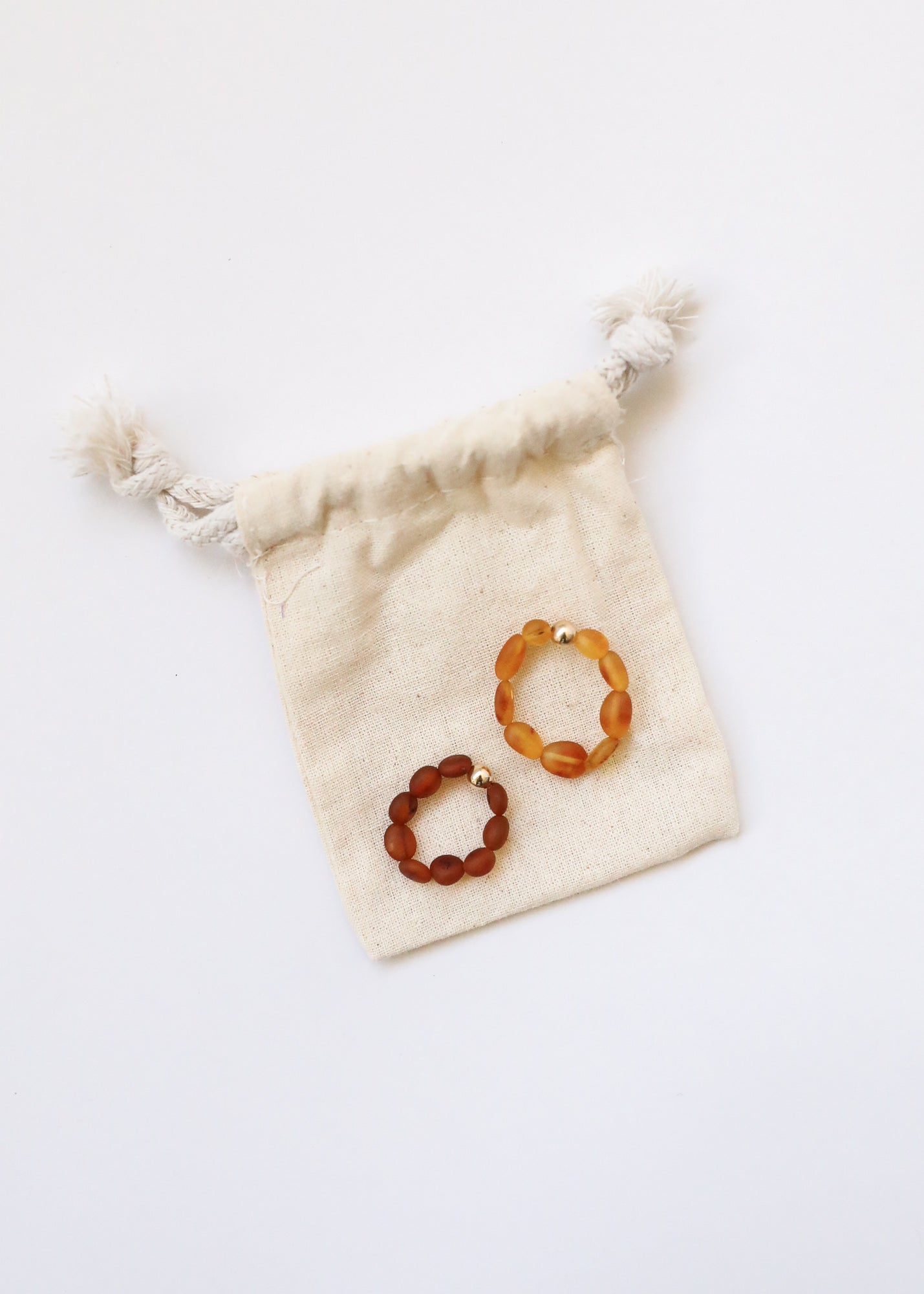 Raw Cognac Baltic Amber + Gold || Ring