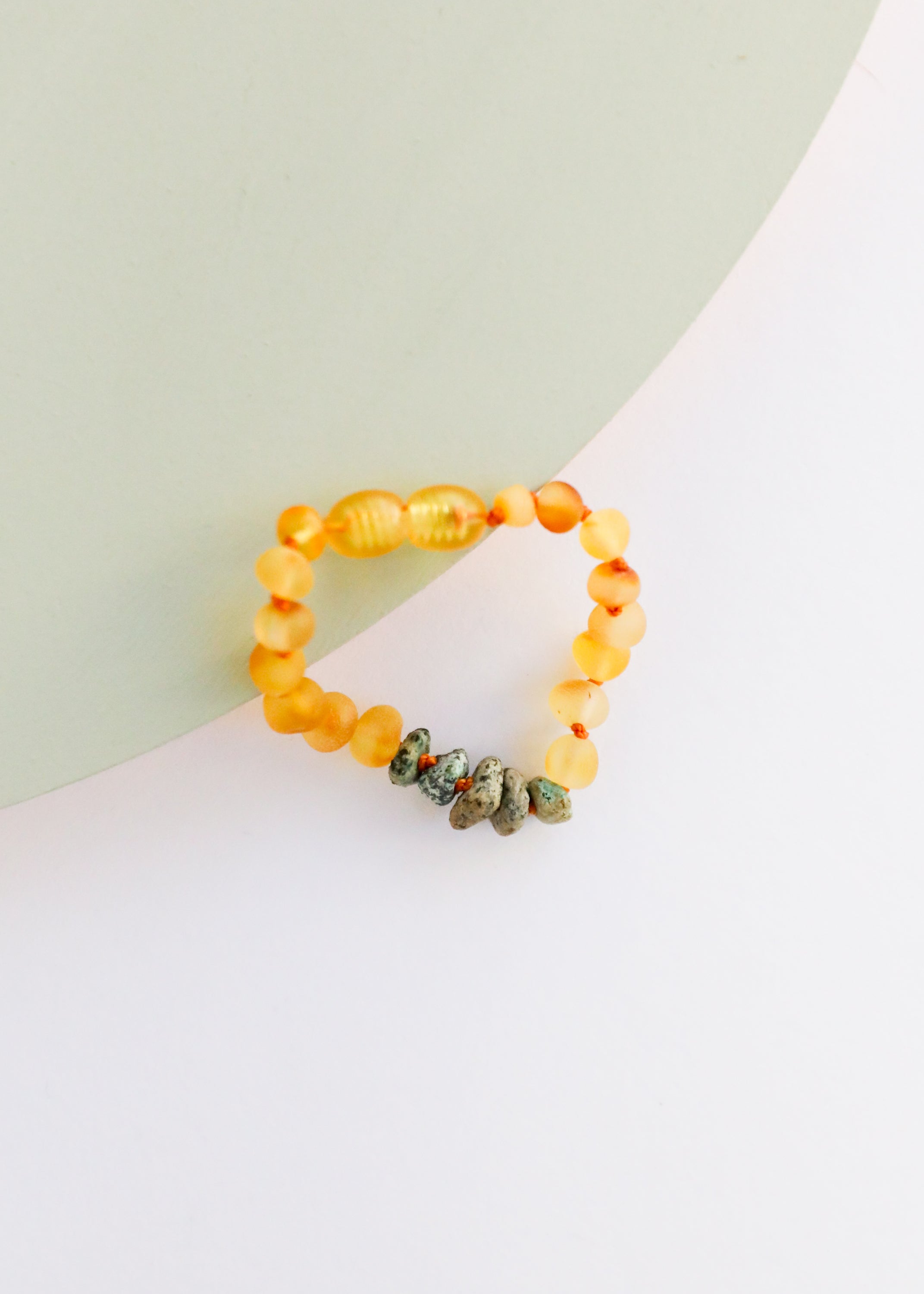Raw Honey Baltic Amber + Raw Turquoise Jasper || Anklet or Bracelet