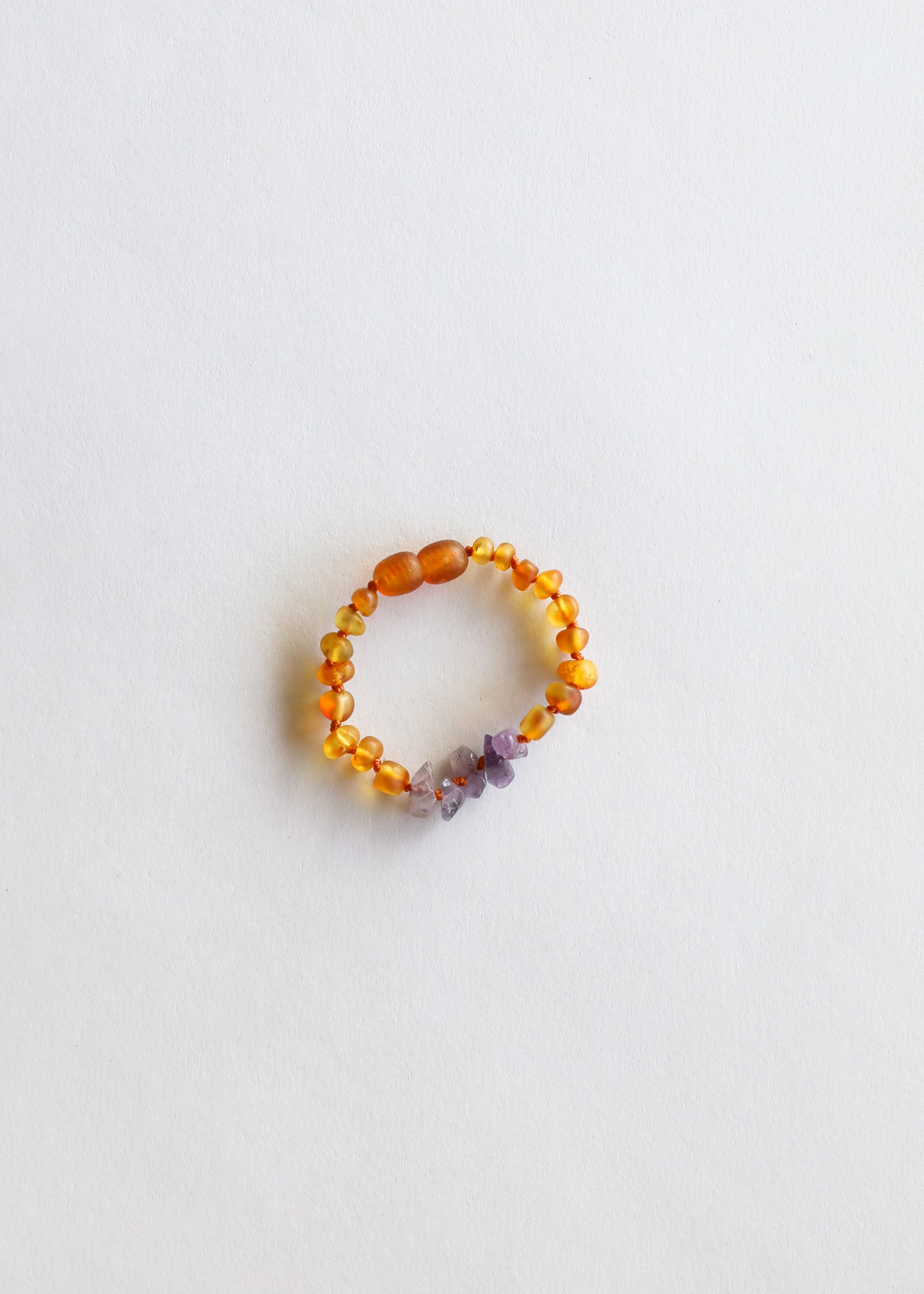 Raw Honey Baltic Amber + Raw Amethyst || Kids Set