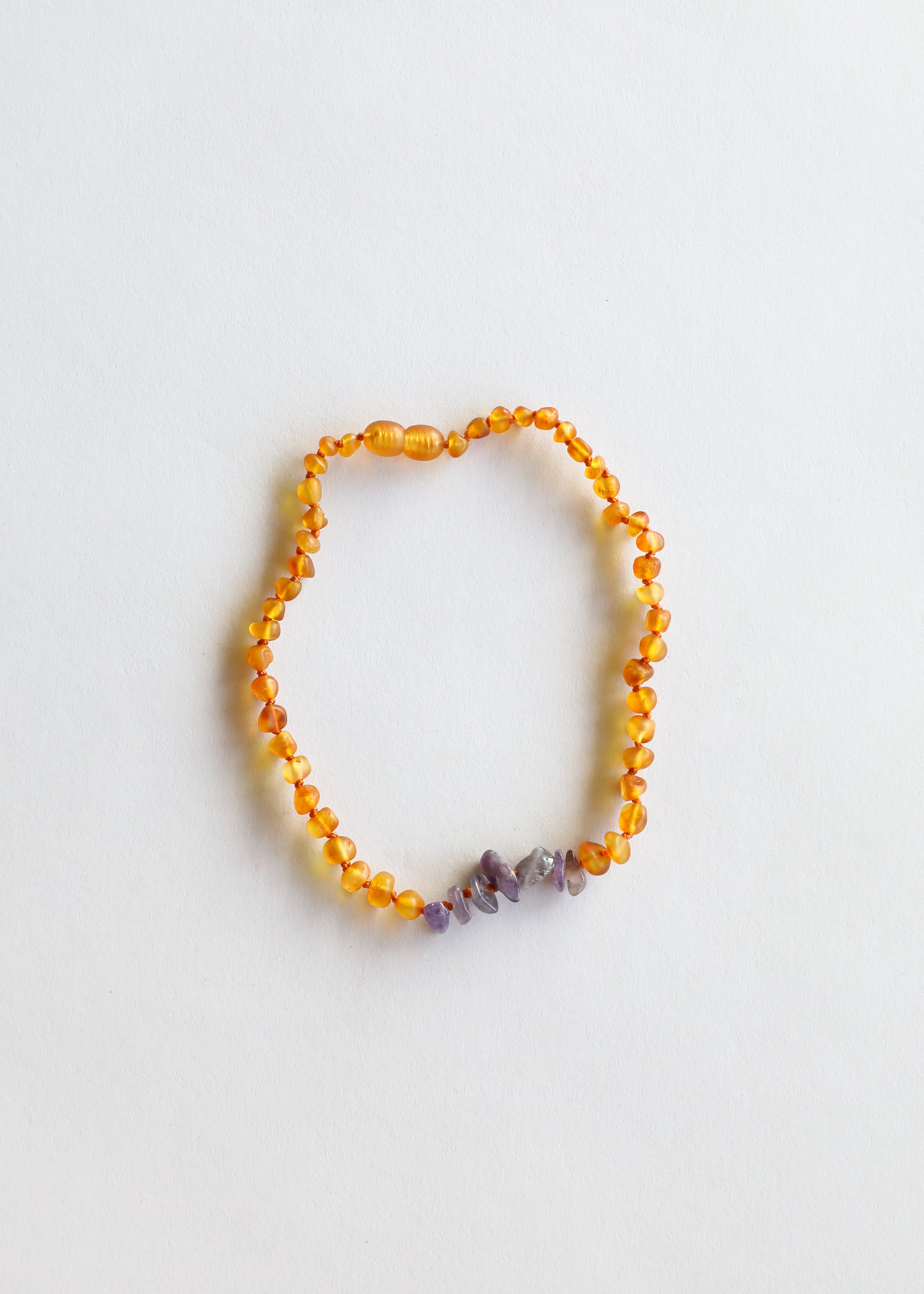 Raw Honey Baltic Amber + Raw Amethyst || Kids Set