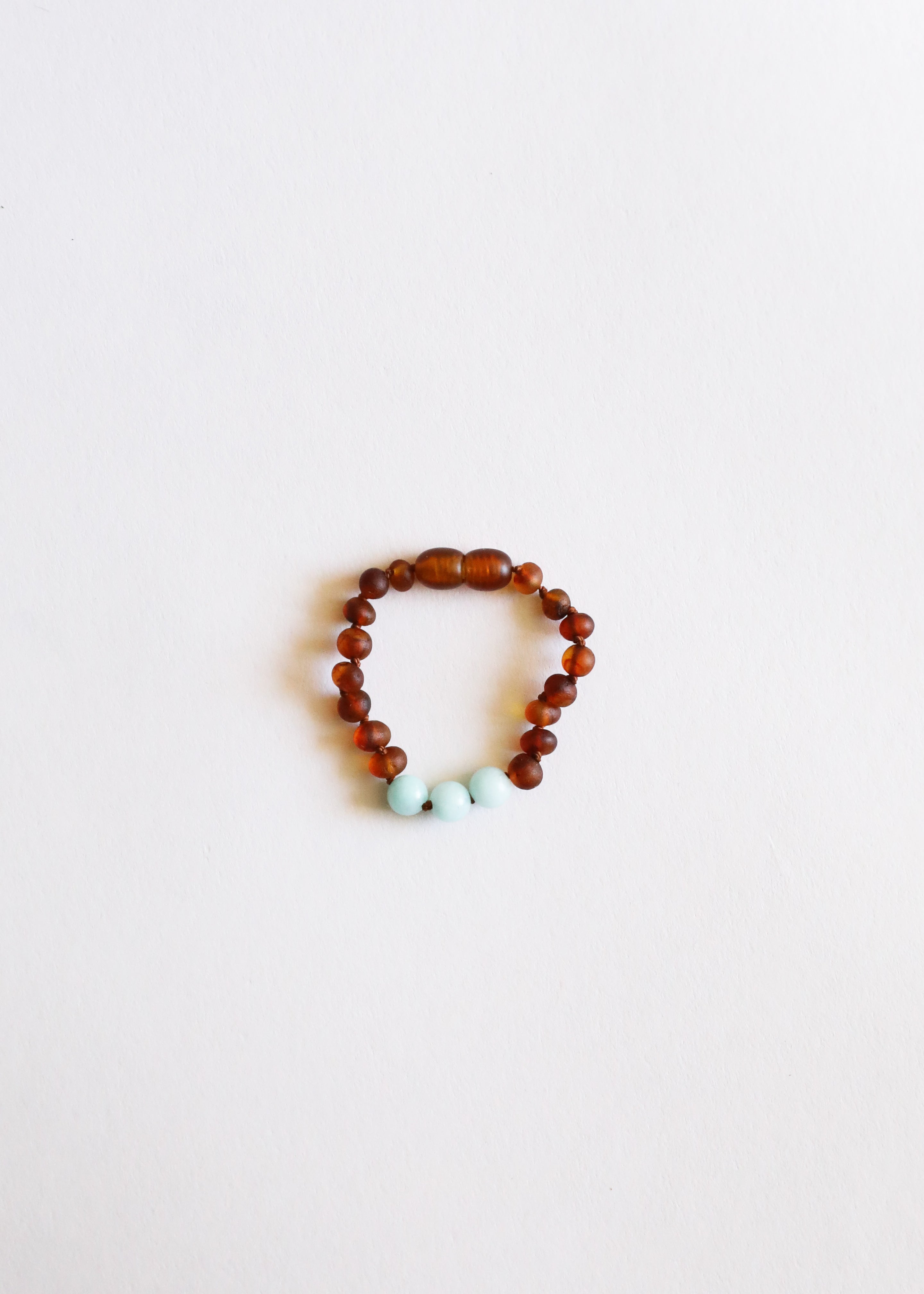 Raw Cognac Baltic Amber + Amazonite || Anklet or Bracelet