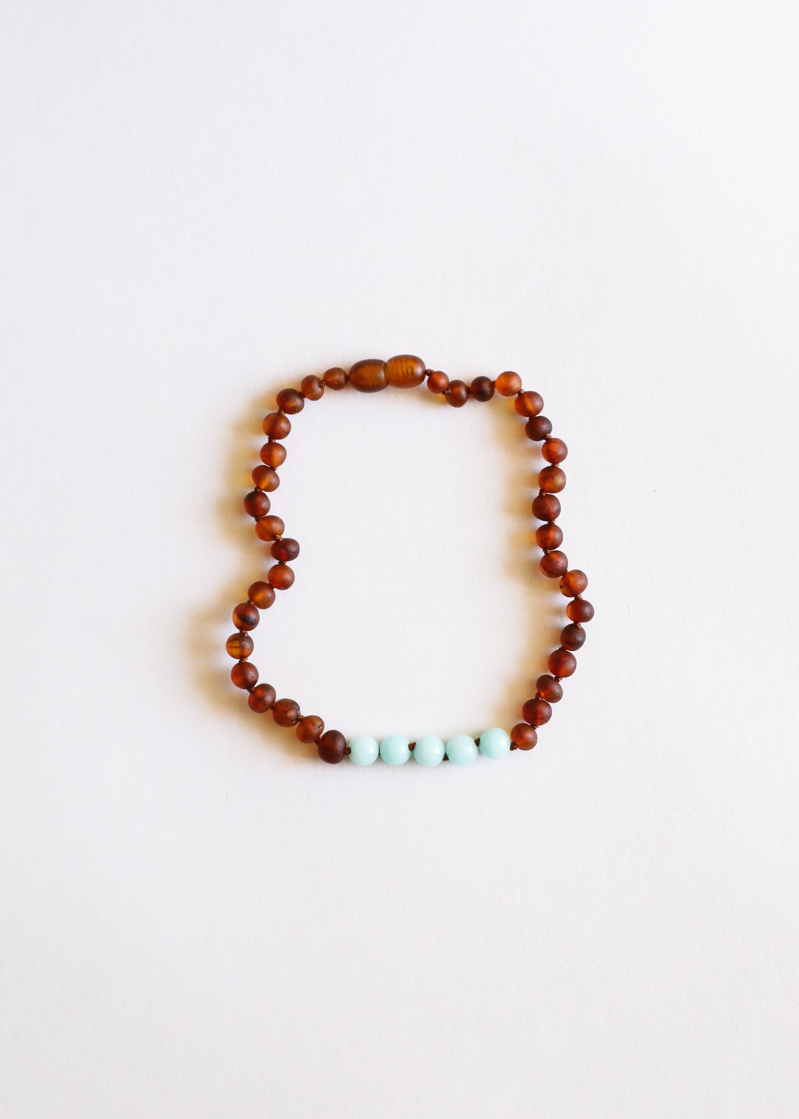 Raw Cognac Baltic Amber + Amazonite || Necklace Set