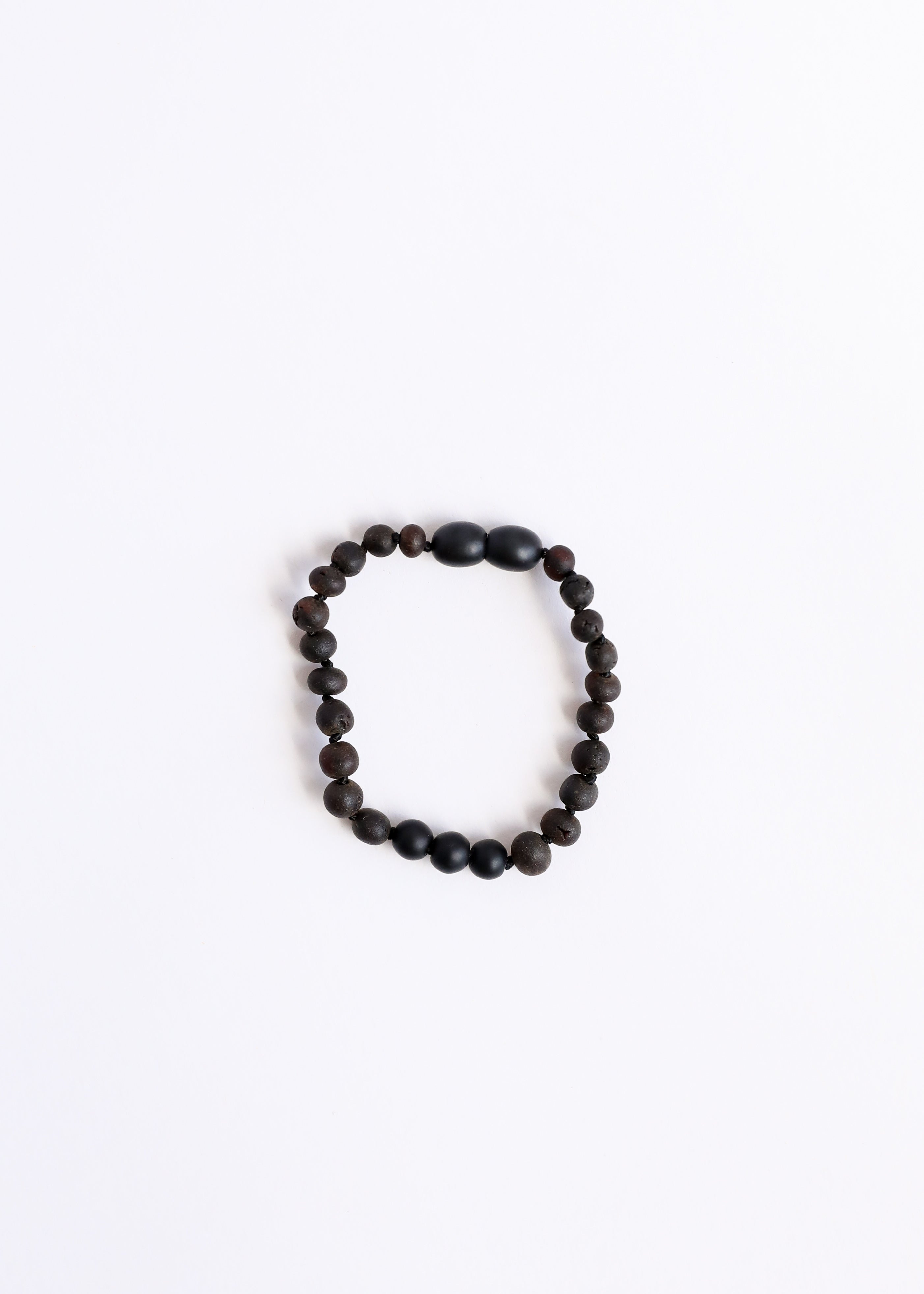 Raw Black Baltic Amber + Shungite || Anklet or Bracelet