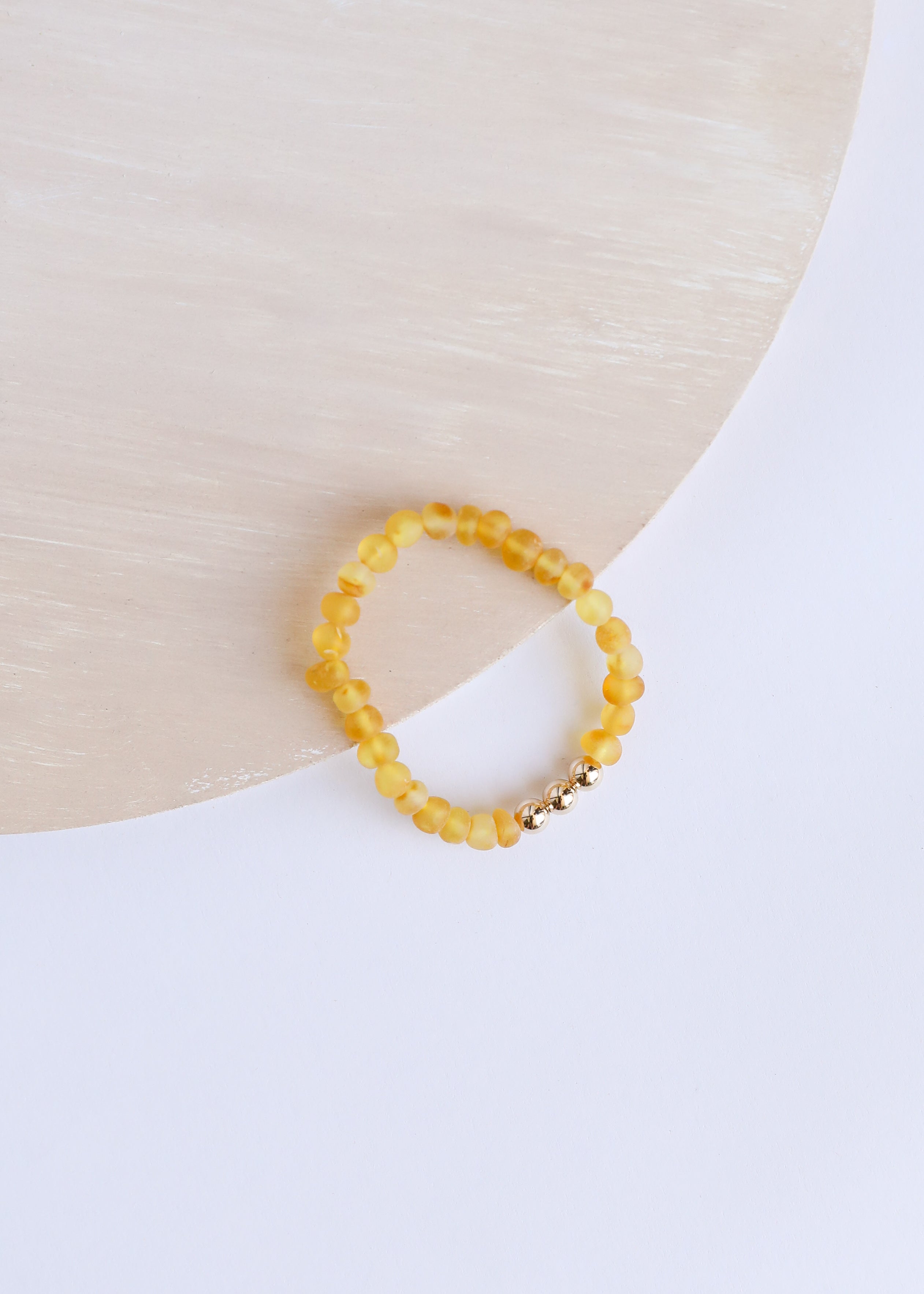 Raw Honey Baltic Amber + Gold || Adult Bracelet Stack ||