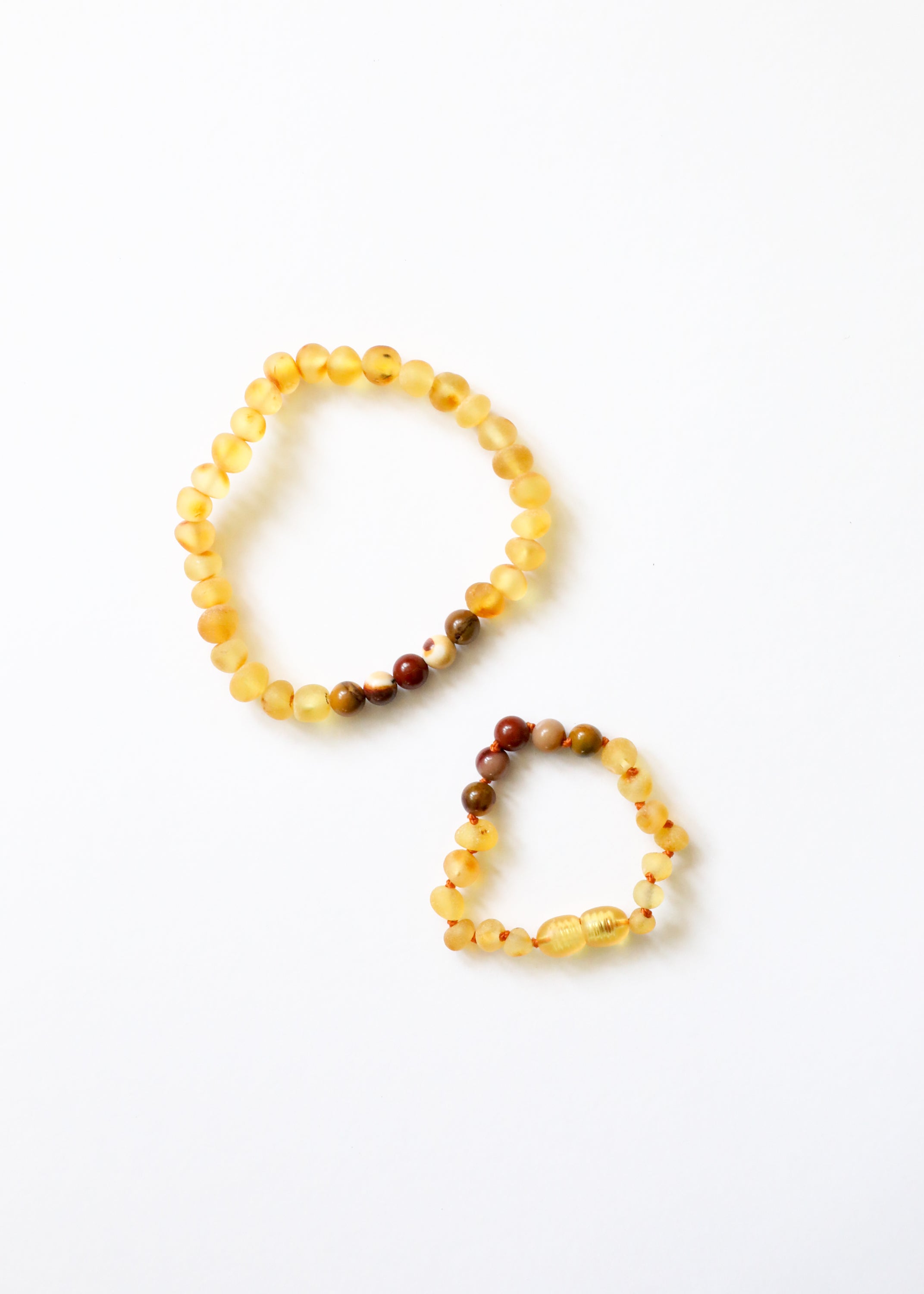 Raw Honey Baltic Amber + Mookaite Jasper || Anklet or Bracelet