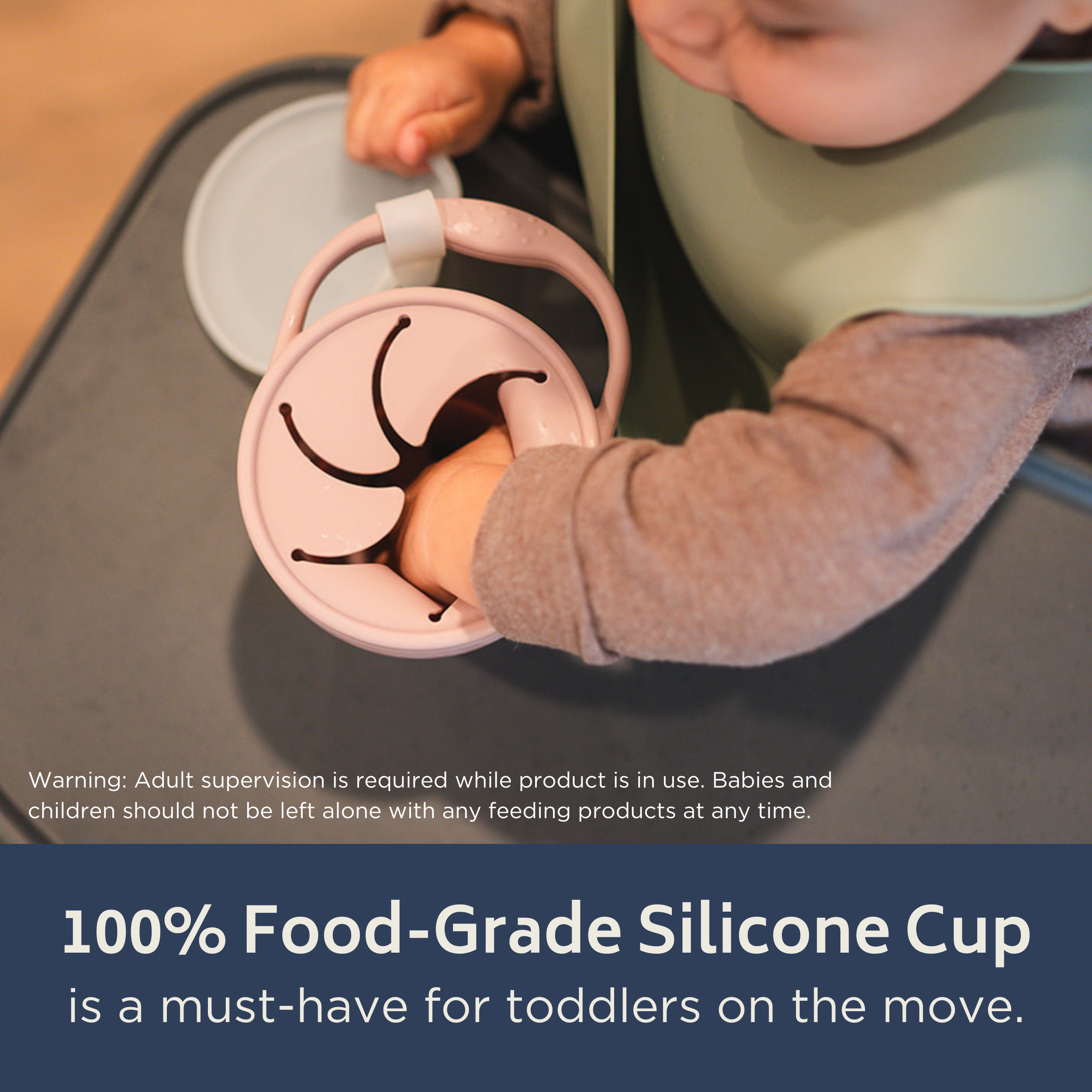 Light Pink Collapsible Snack Cup