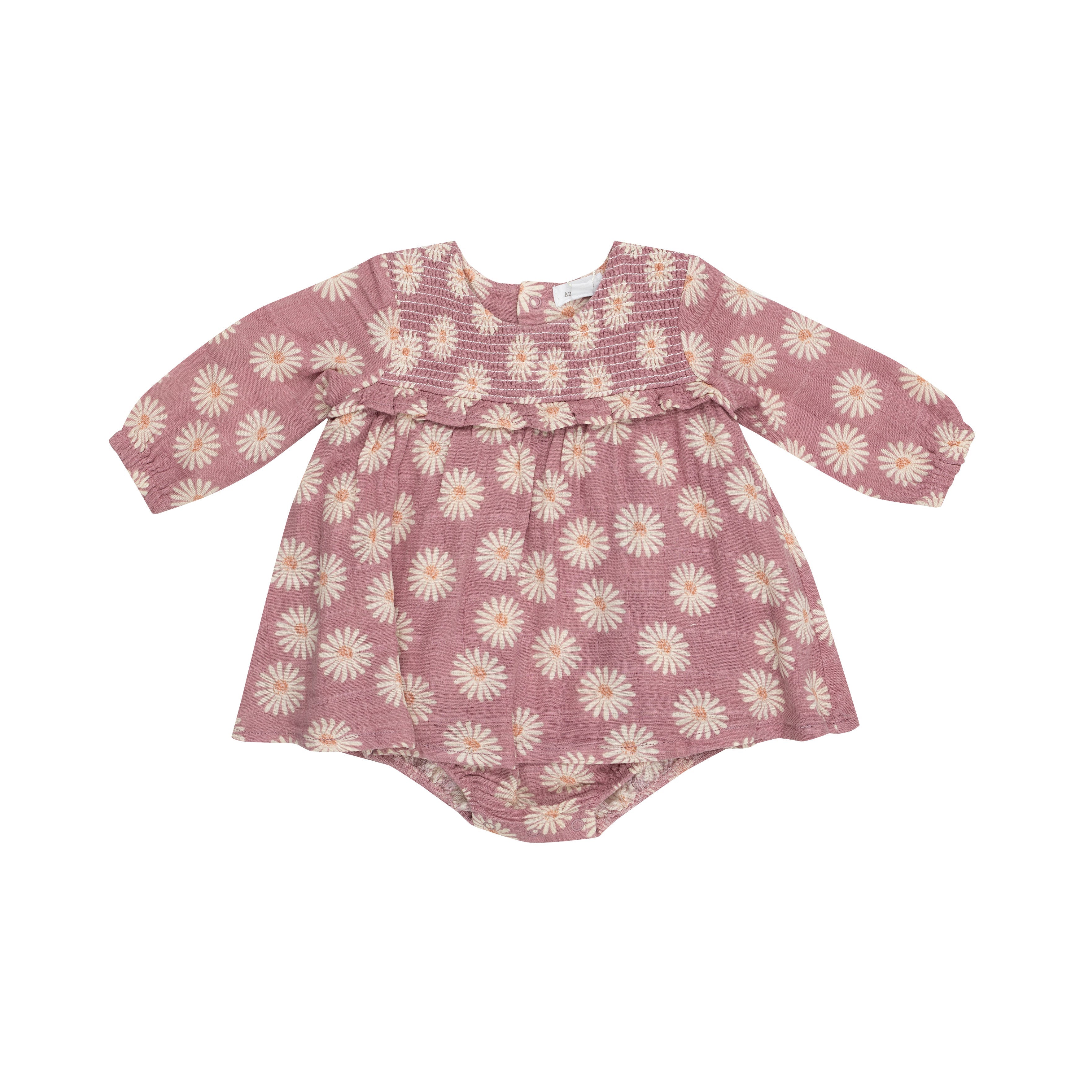 L/S Smocked Ruffle Bubble W/ Skirt - Daisy Dynamo