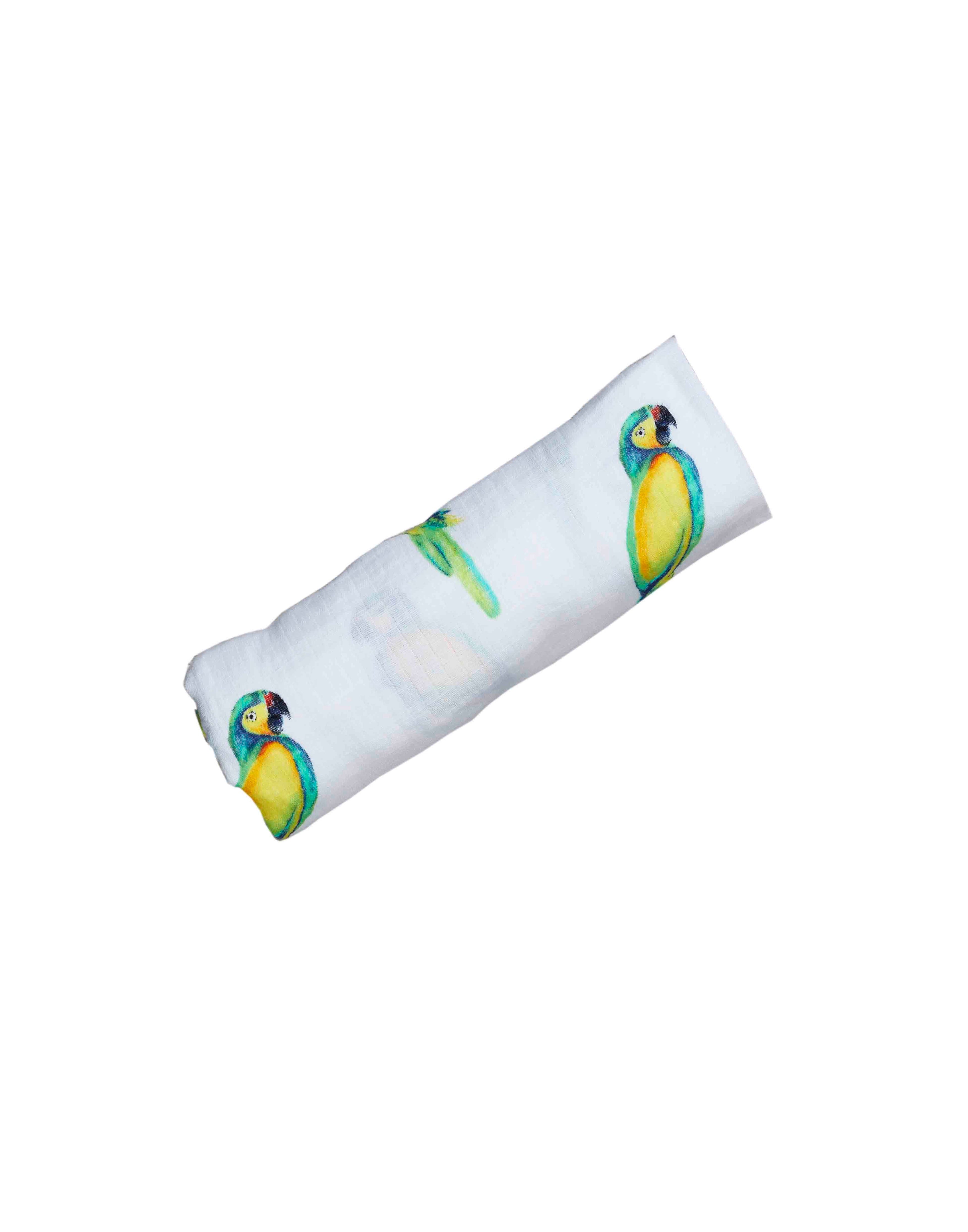 SILKY BAMBOO SWADDLE - PARROT (Limited Edition)