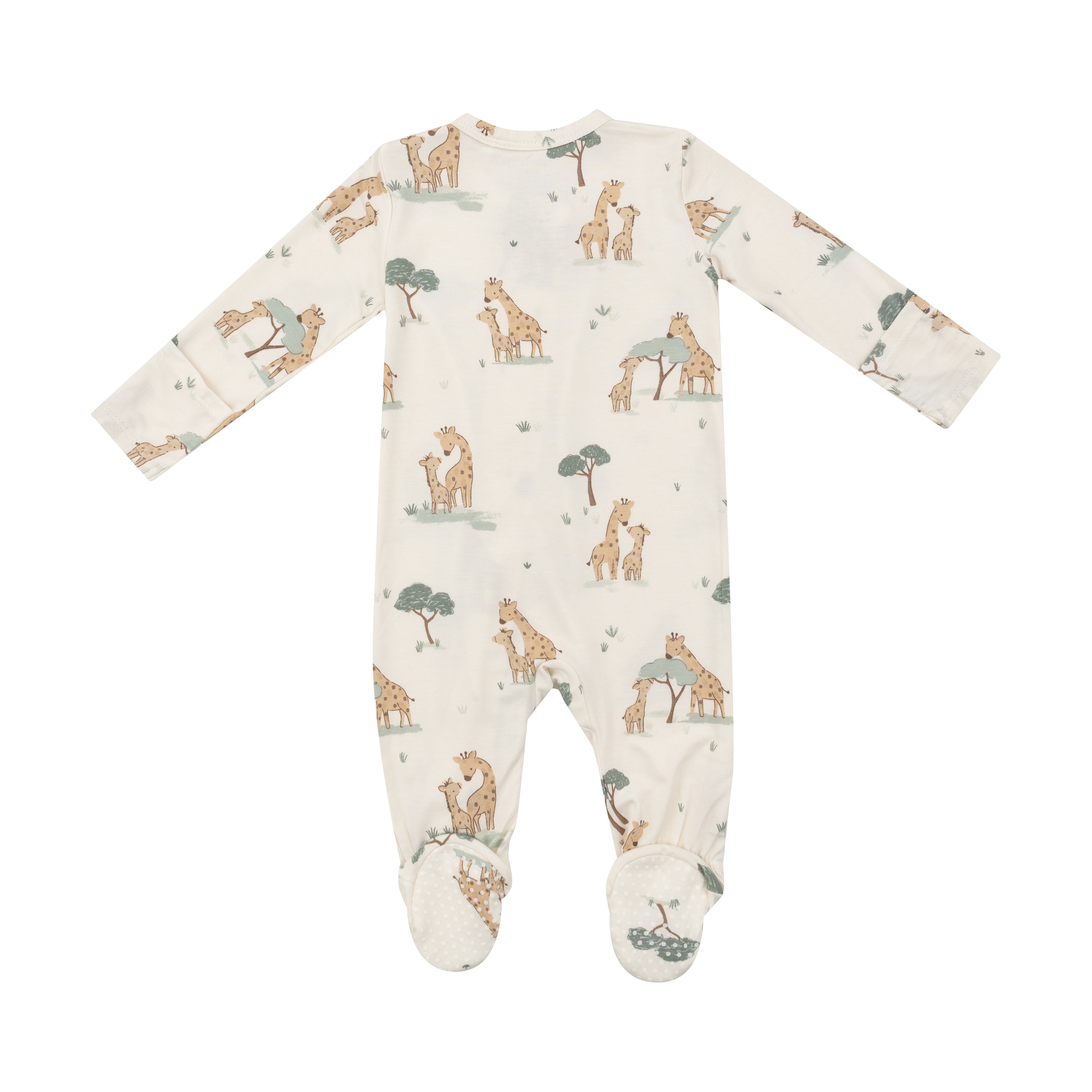 2 Way Zipper Footie - Giraffe Families