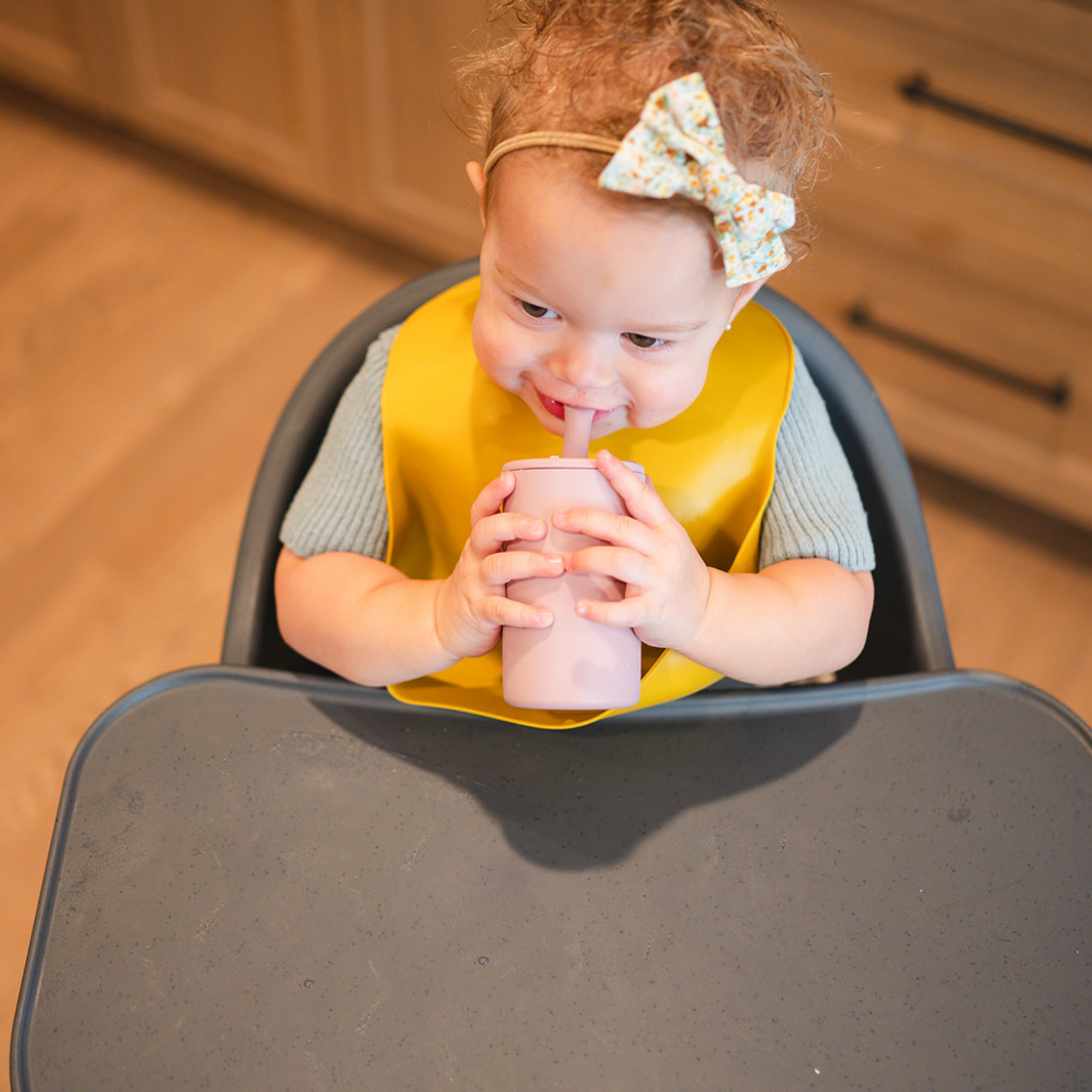 Dusty Rose Silicone Straw Cup