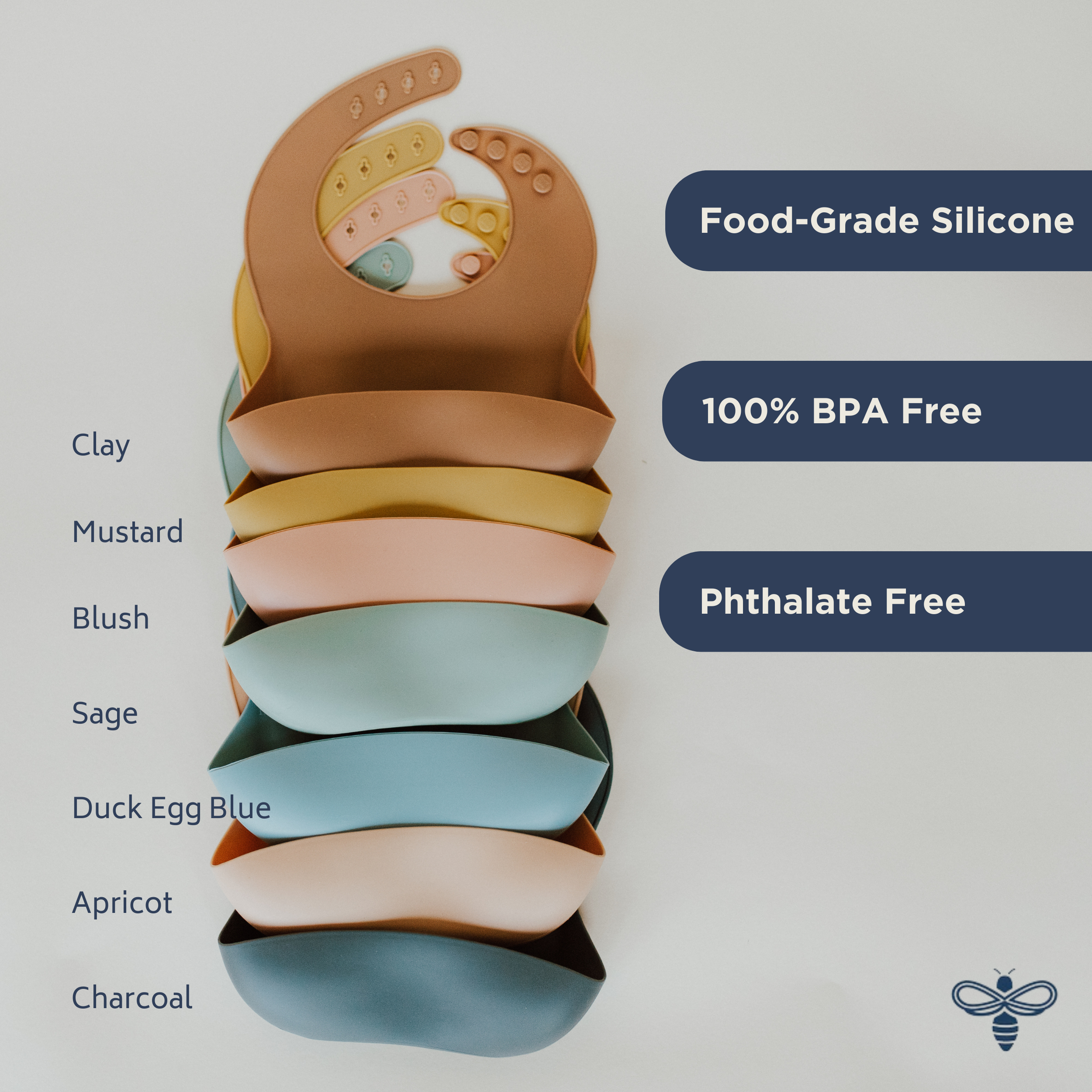 Sage Silicone Baby Bib