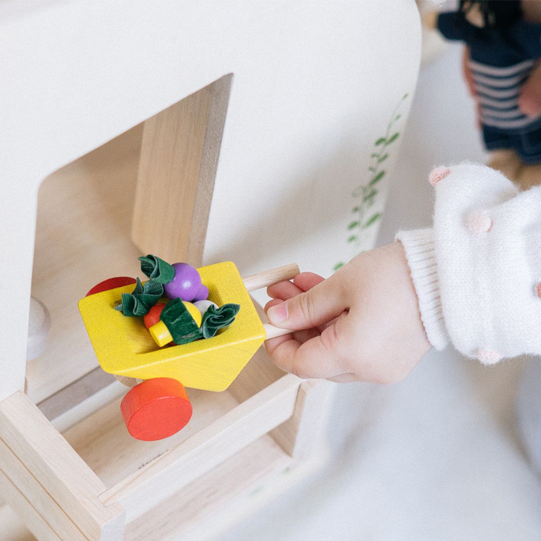 Green Dollhouse With Furniture