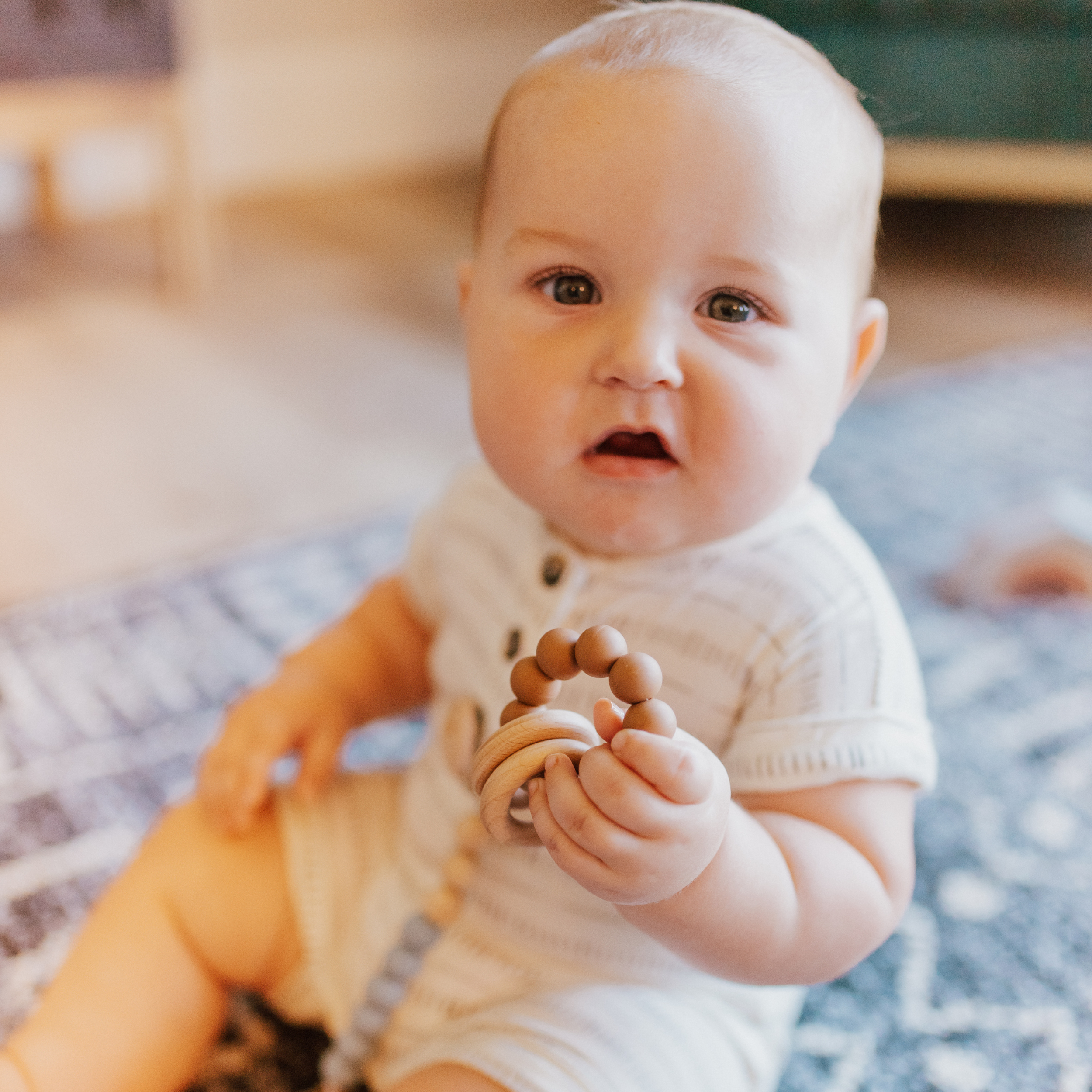 Duck Egg Blue Teething Ring