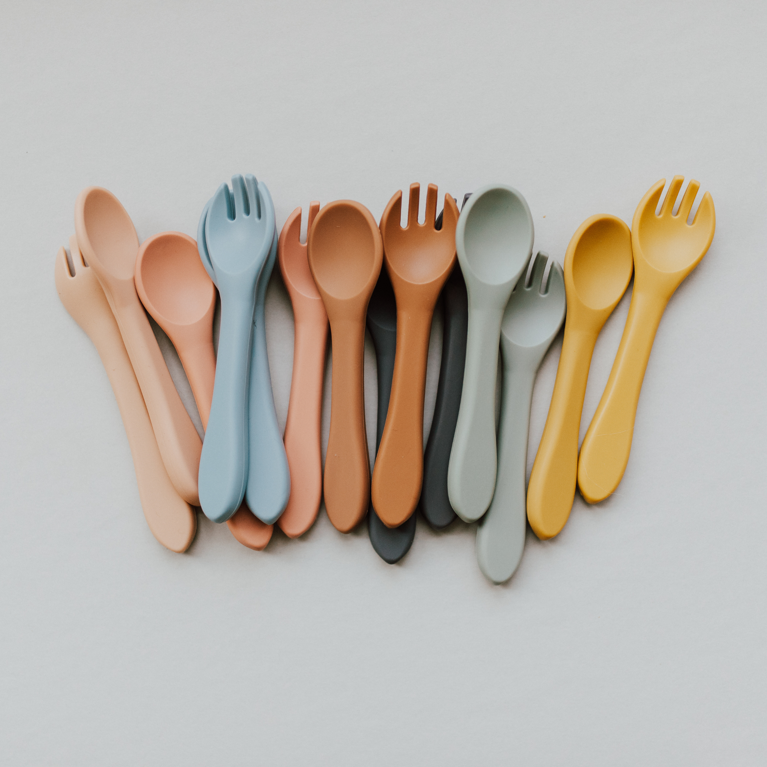 Dusty Rose Spoon and Fork Set