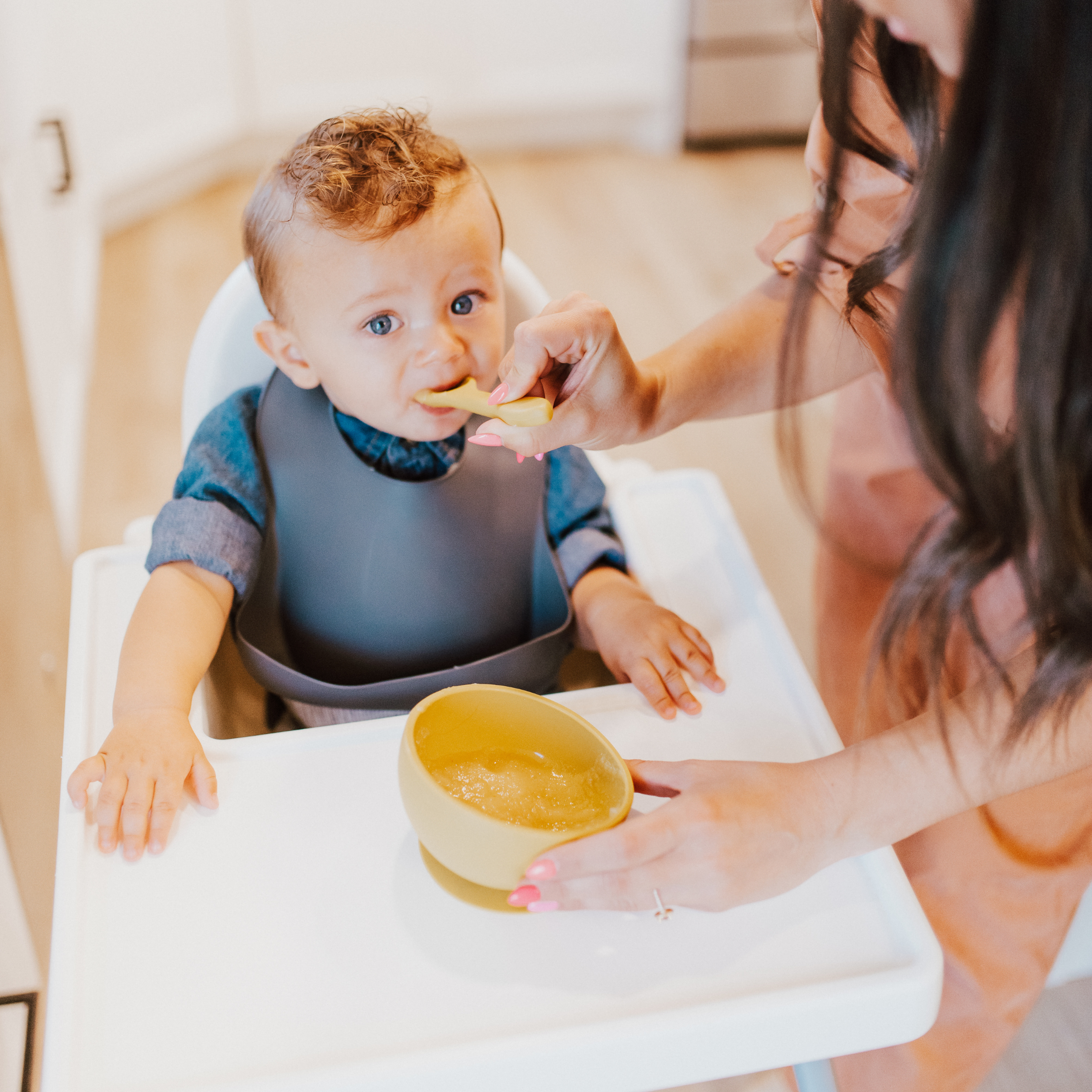 Blush Silicone Baby Bib